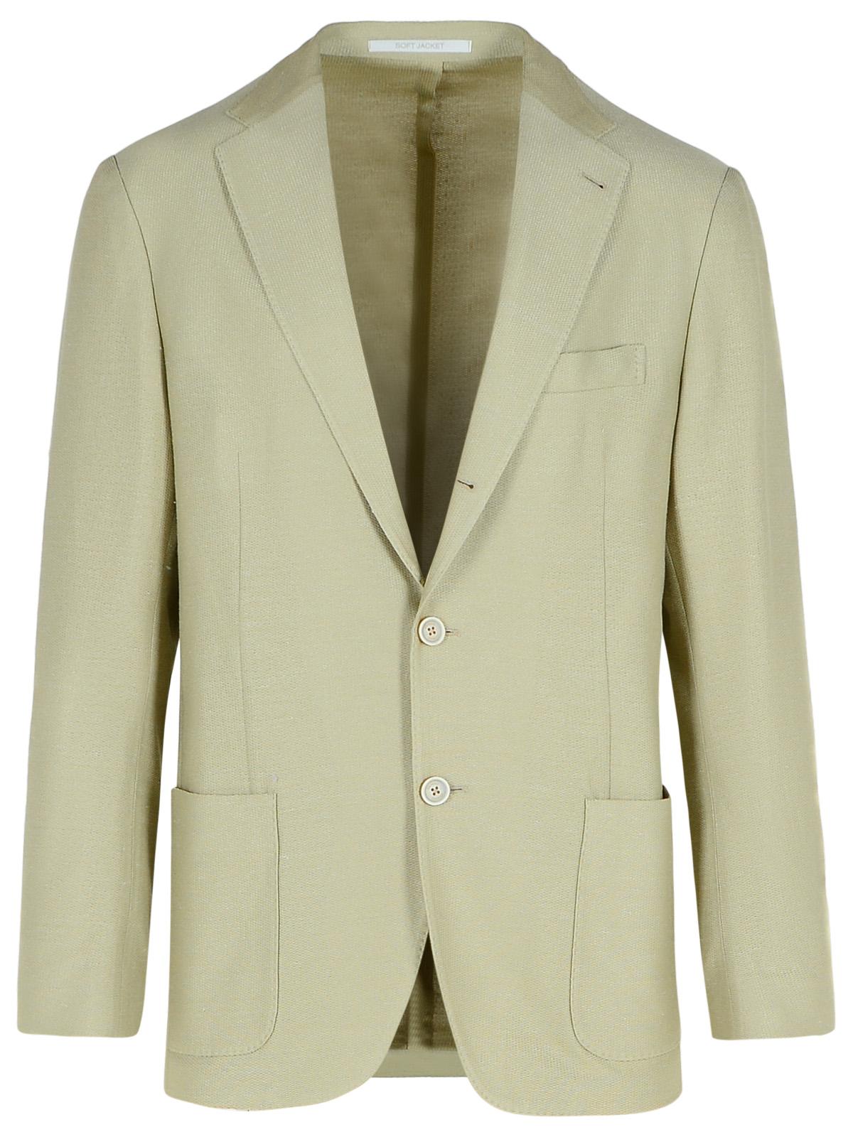 Eleventy Cream Cotton Blend Blazer Men ELEVENTY