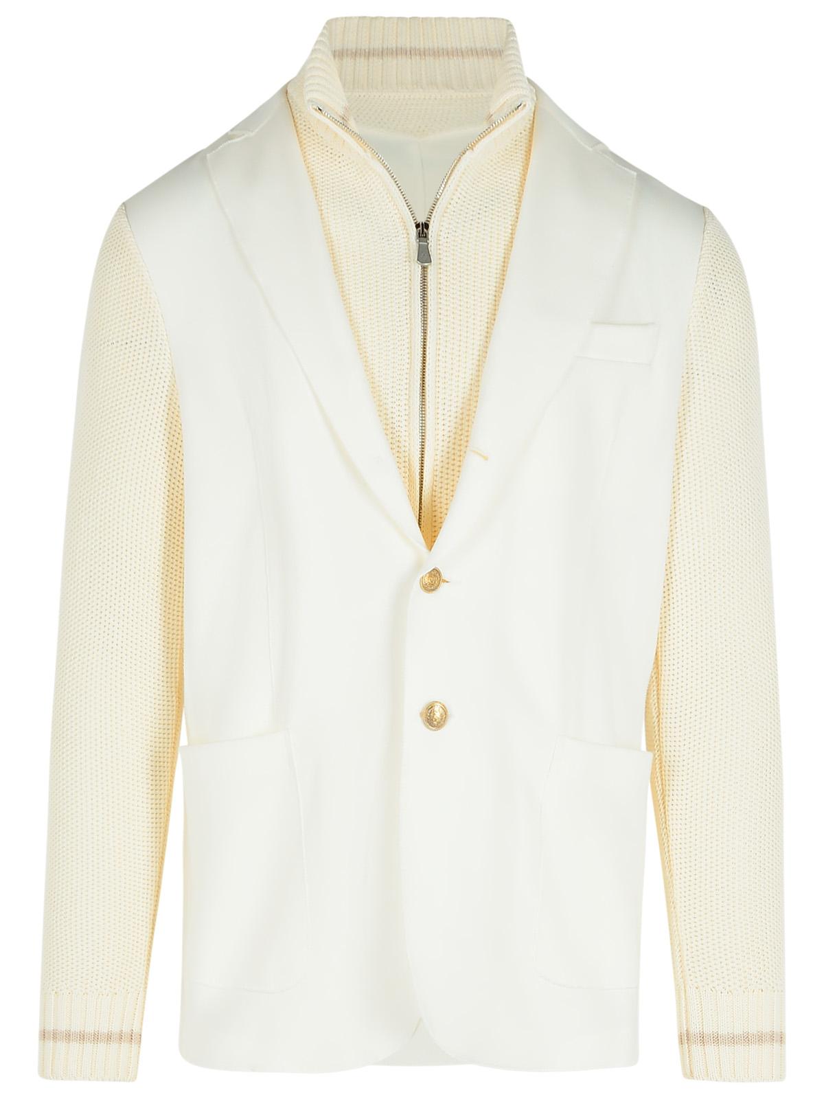 Eleventy White Cotton Blend Cardigan Men ELEVENTY