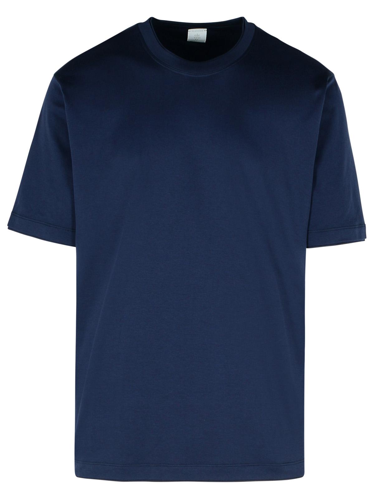 Eleventy Blue Cotton T-Shirt Men ELEVENTY