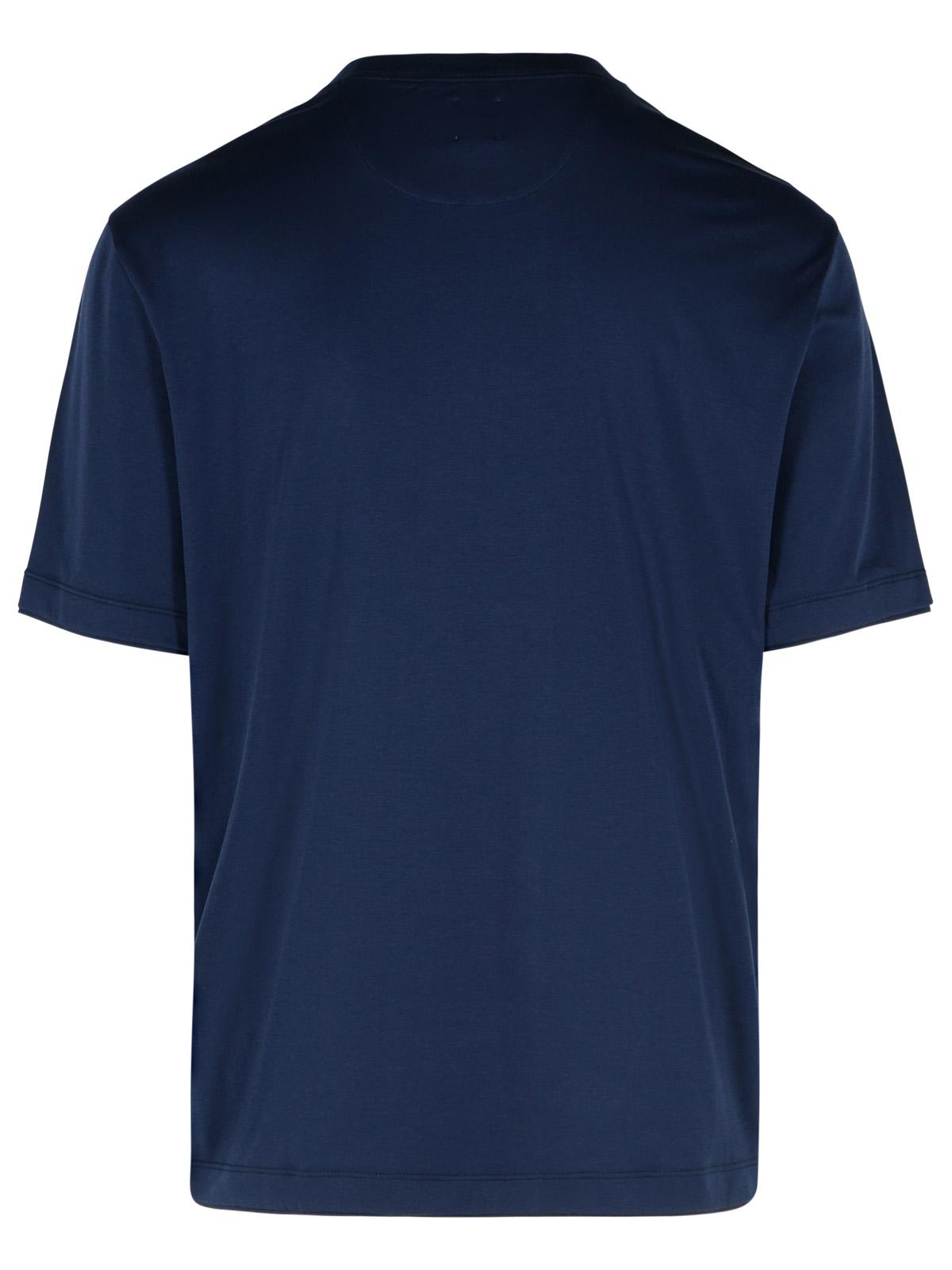Eleventy Blue Cotton T-Shirt Men ELEVENTY