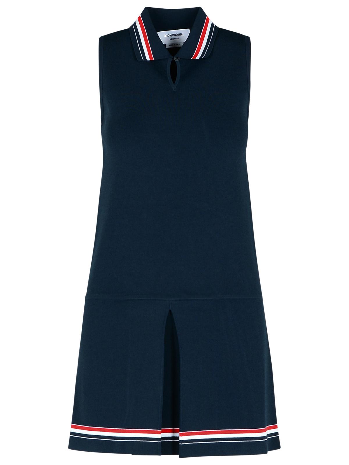 Thom Browne 'Tennis' Dress In Navy Viscose Blend Women THOM BROWNE