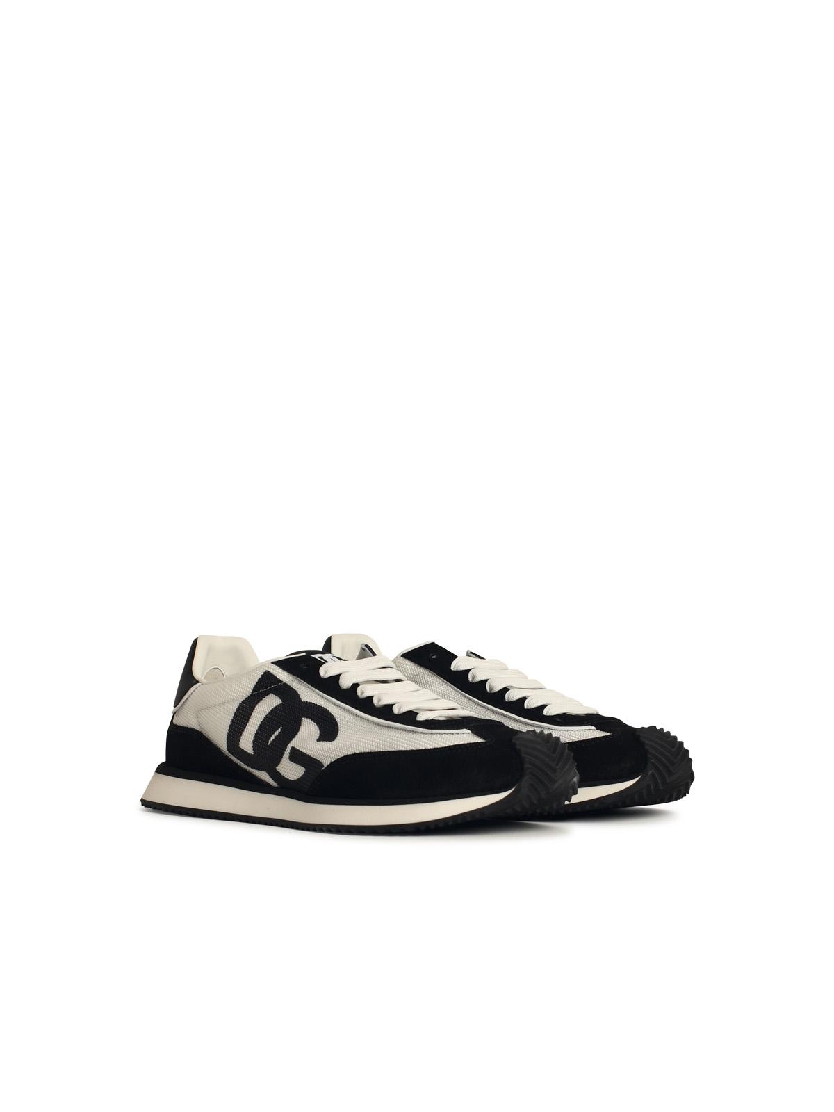 Dolce & Gabbana 'Cushion' White Leather Blend Sneakers Men DOLCE & GABBANA