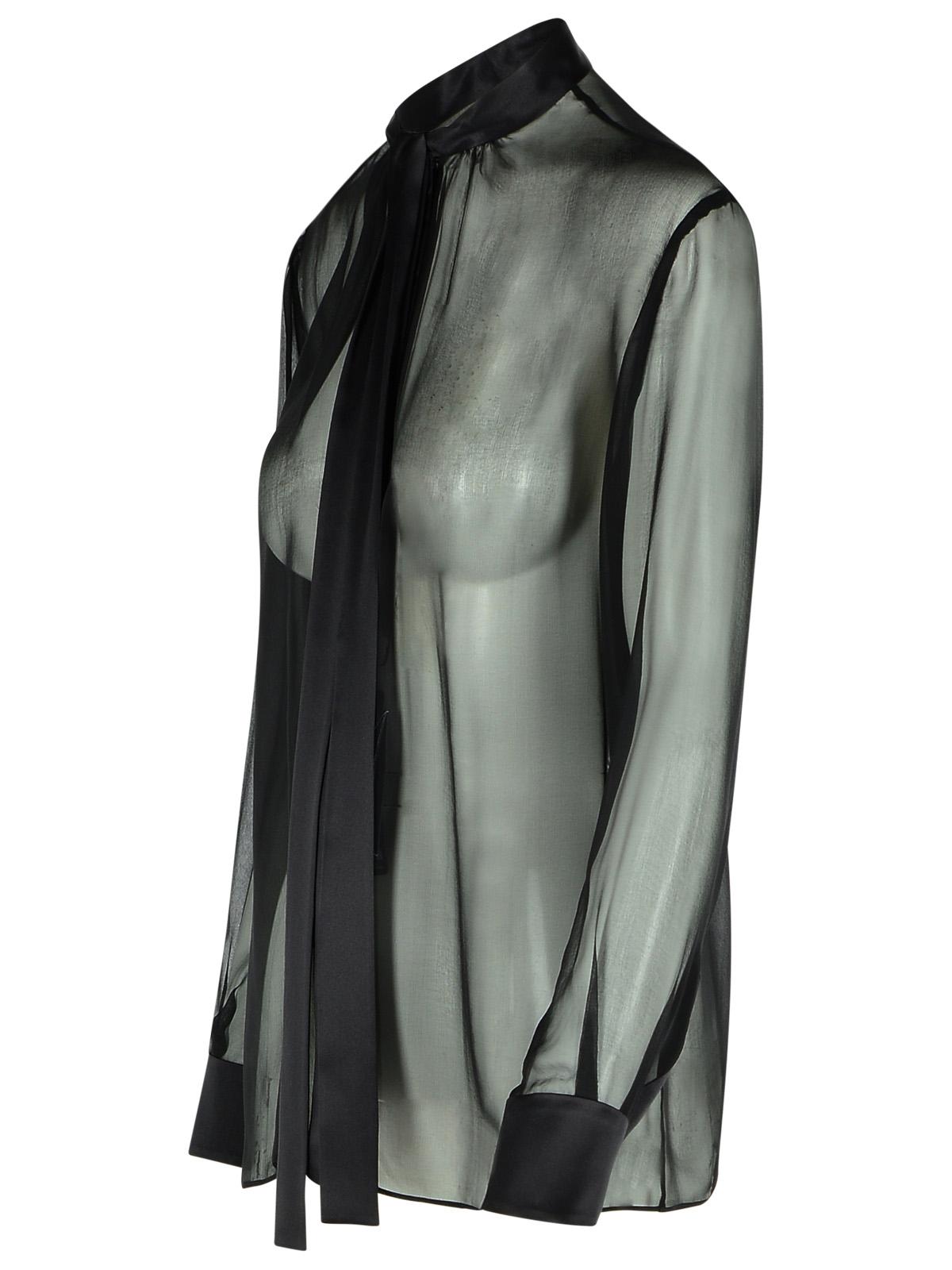 Dolce & Gabbana Black Silk Shirt Women DOLCE & GABBANA