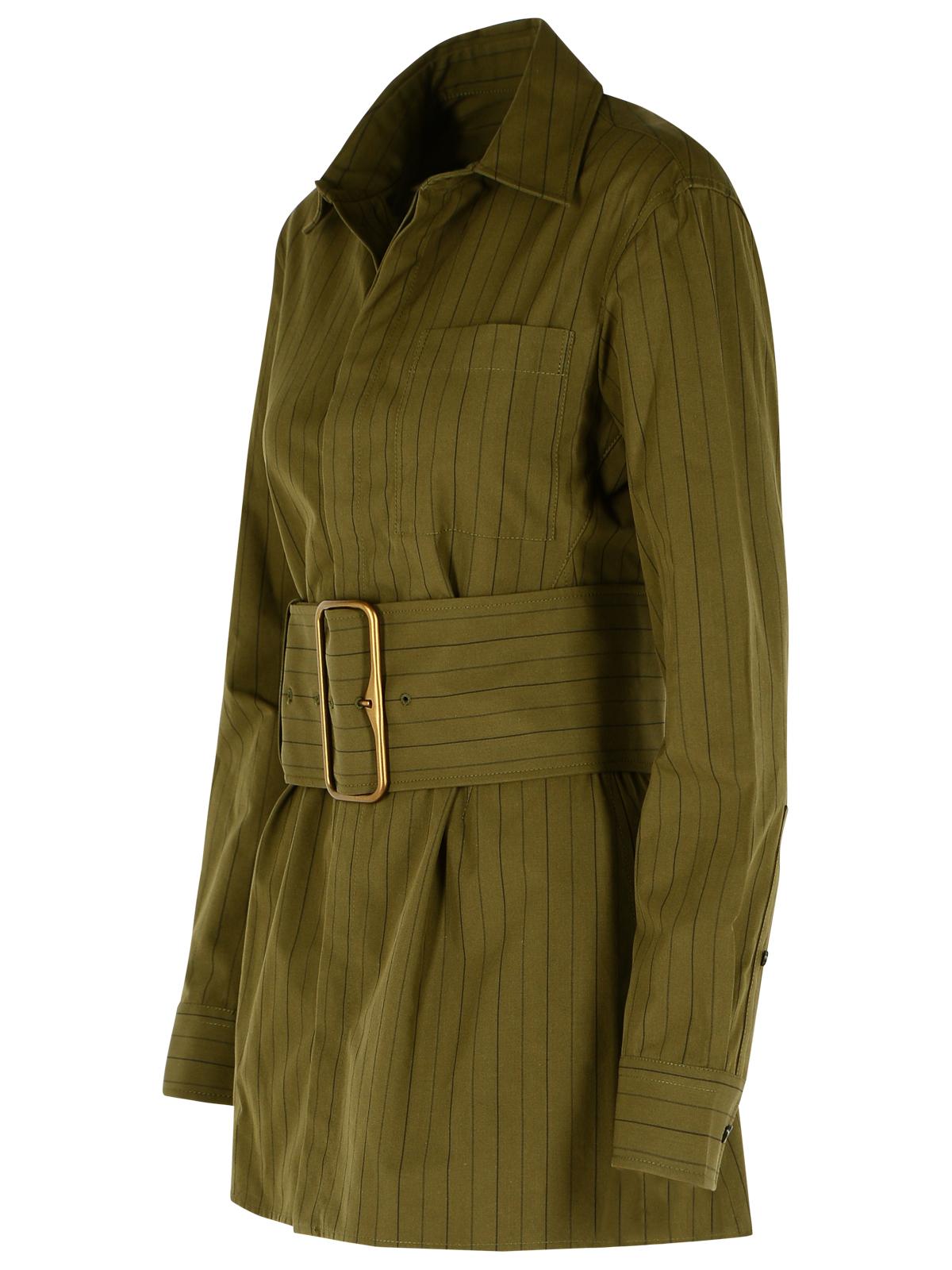 Burberry Green Cotton Mini Dress Women BURBERRY