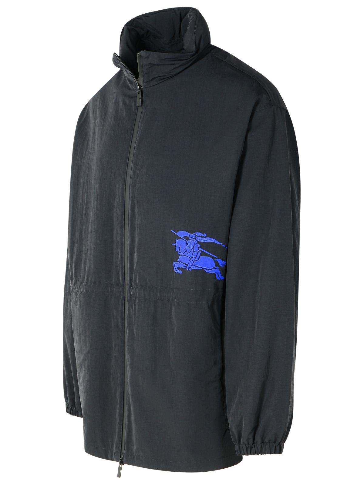 Burberry Black Polyamide Raincoat Men BURBERRY