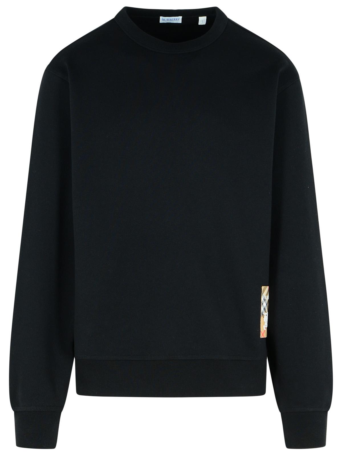 Burberry Black Cotton Sweatshirt Men BURBERRY