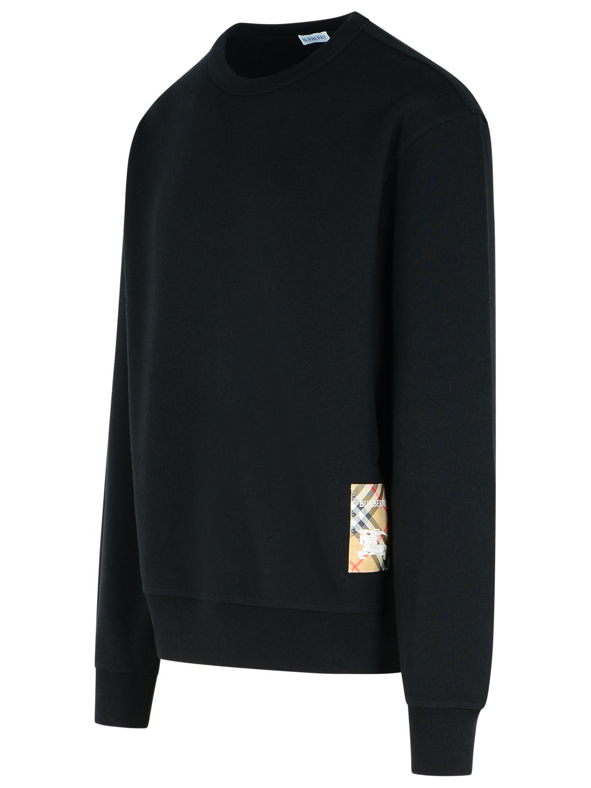Burberry Black Cotton Sweatshirt Men BURBERRY