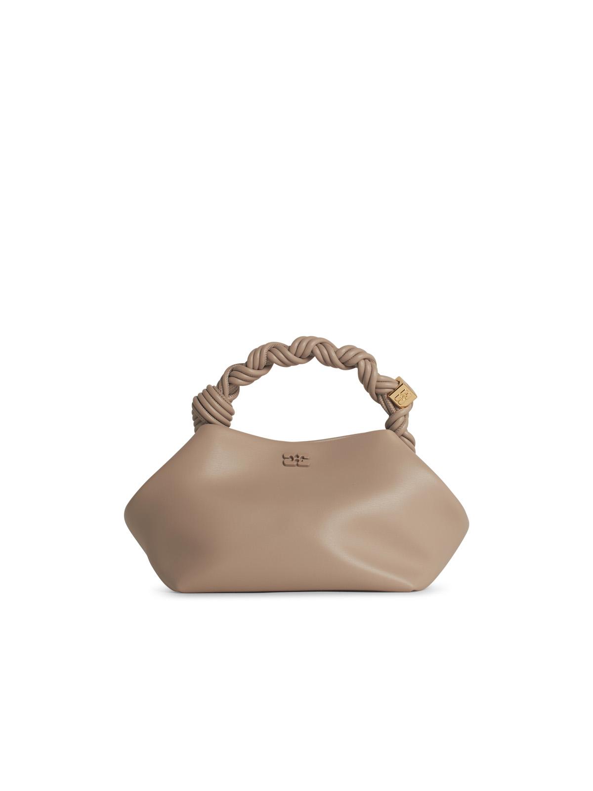 Ganni 'Bou' Ivory Recycled Leather Blend Bag Women GANNI