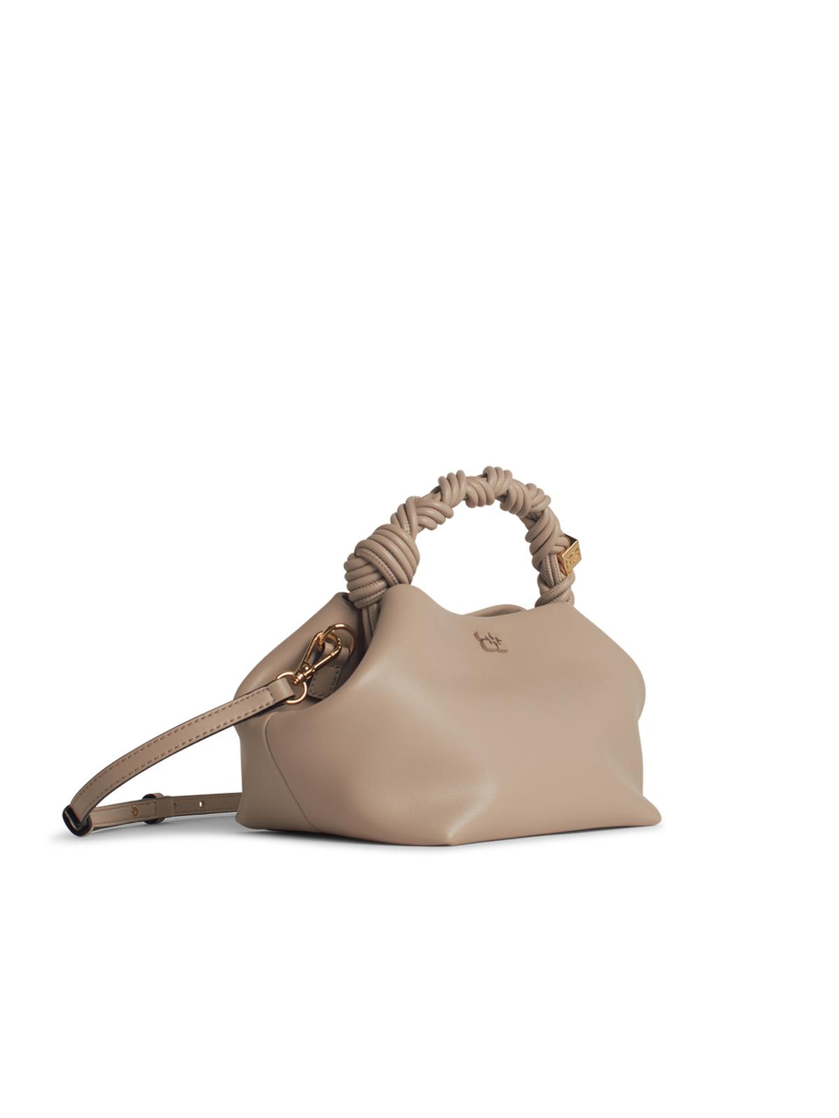 Ganni 'Bou' Ivory Recycled Leather Blend Bag Women GANNI
