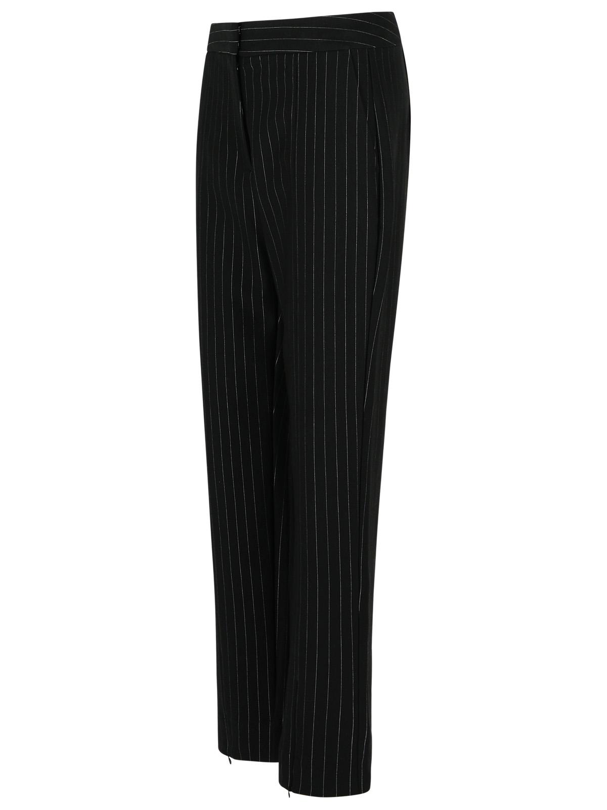 Ganni Black Viscose Blend Trousers Women GANNI