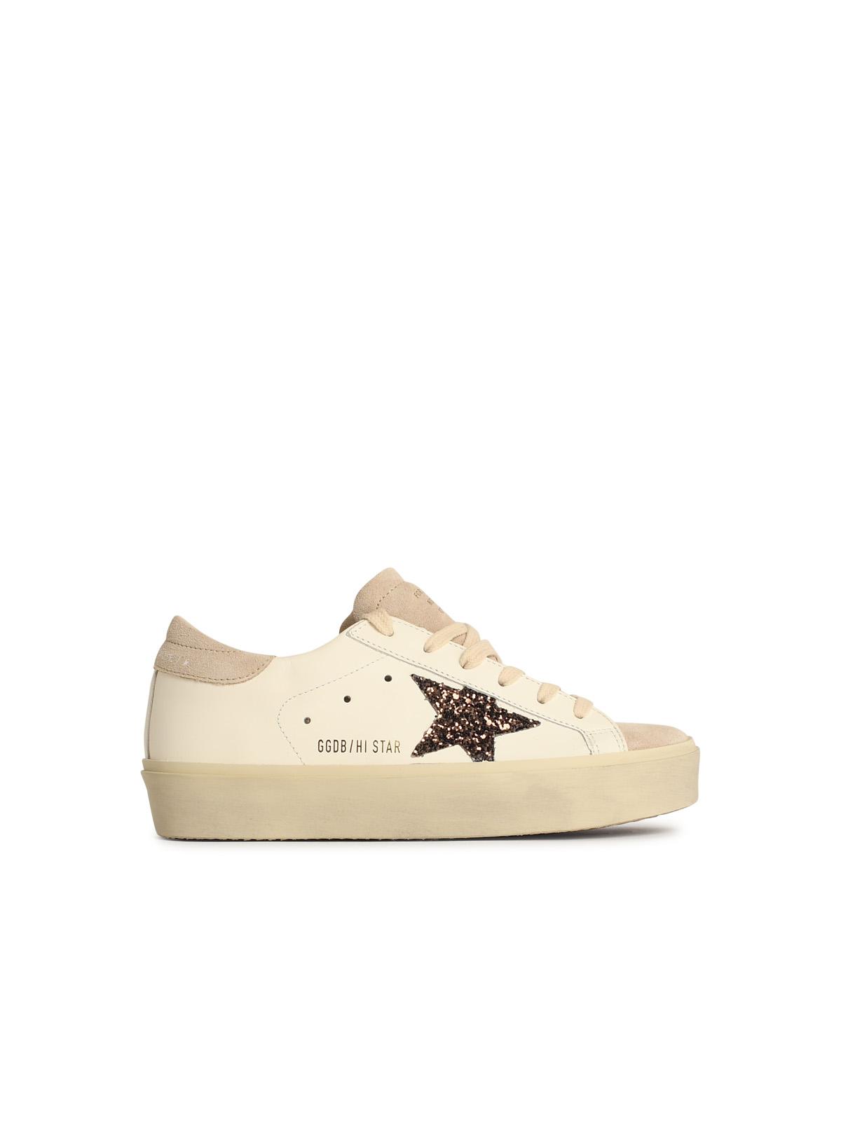 Golden Goose 'Hi Star' White Leather Sneakers Women