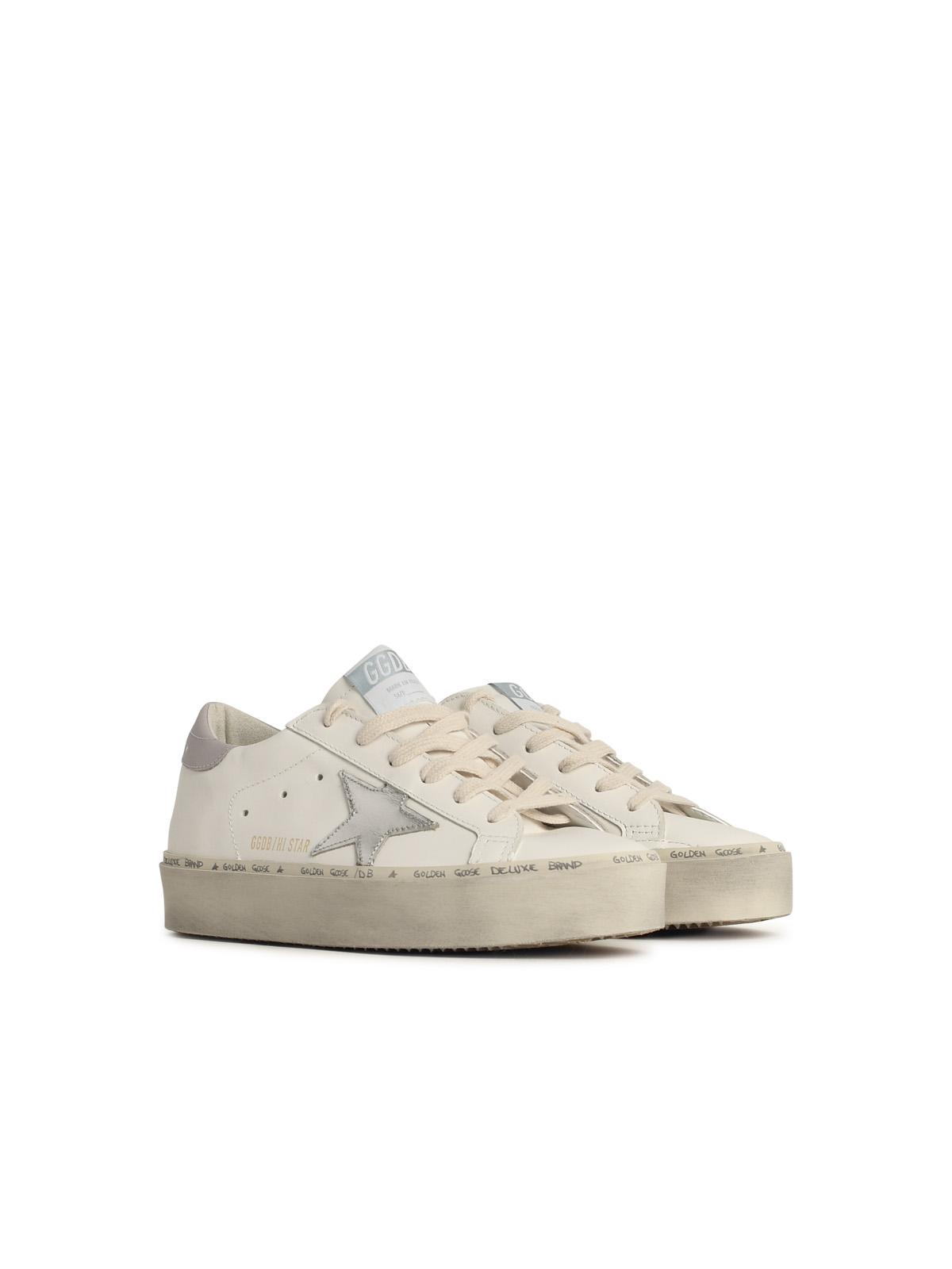 Golden Goose 'Hi Star' White Leather Sneakers Women GOLDEN GOOSE