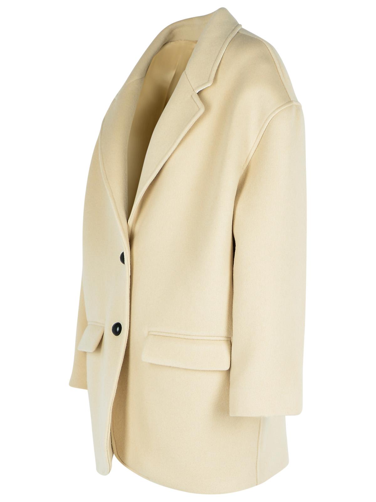 Isabel Marant 'Campbelle' Beige Virgin Wool Blend Coat Women ISABEL MARANT