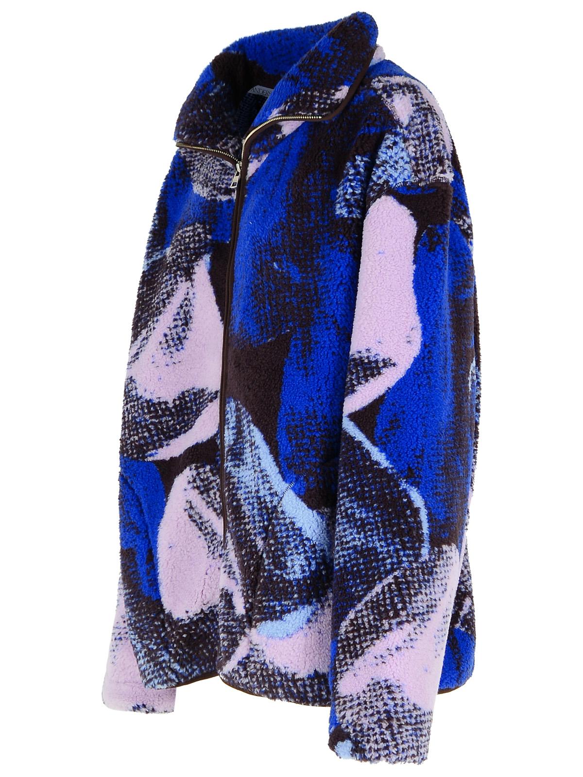 Jw Anderson Blue Polyester Blend Fleece Men J.W. ANDERSON