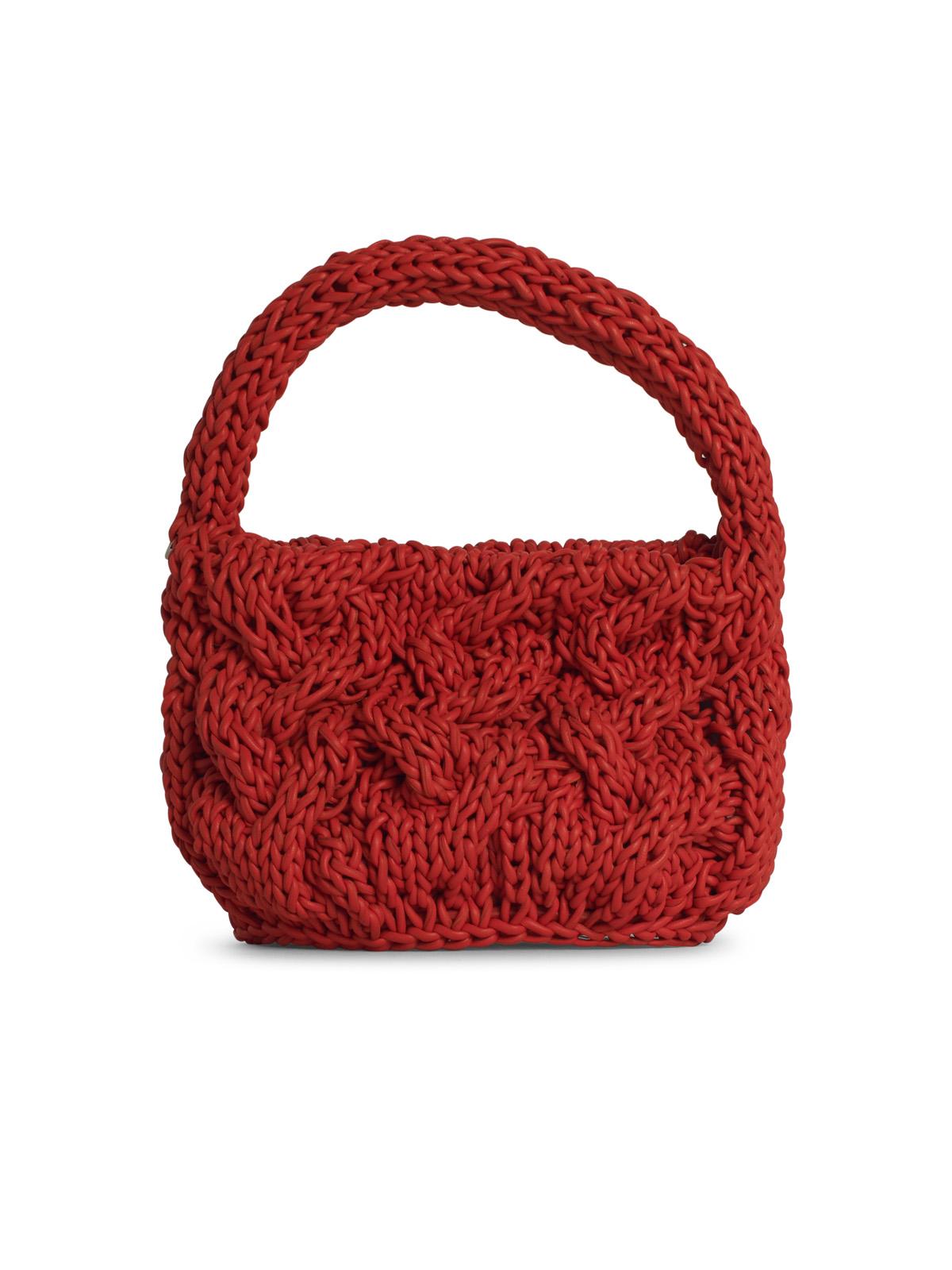 Jw Anderson 'Knit' Orange Leather Bag Women J.W. ANDERSON