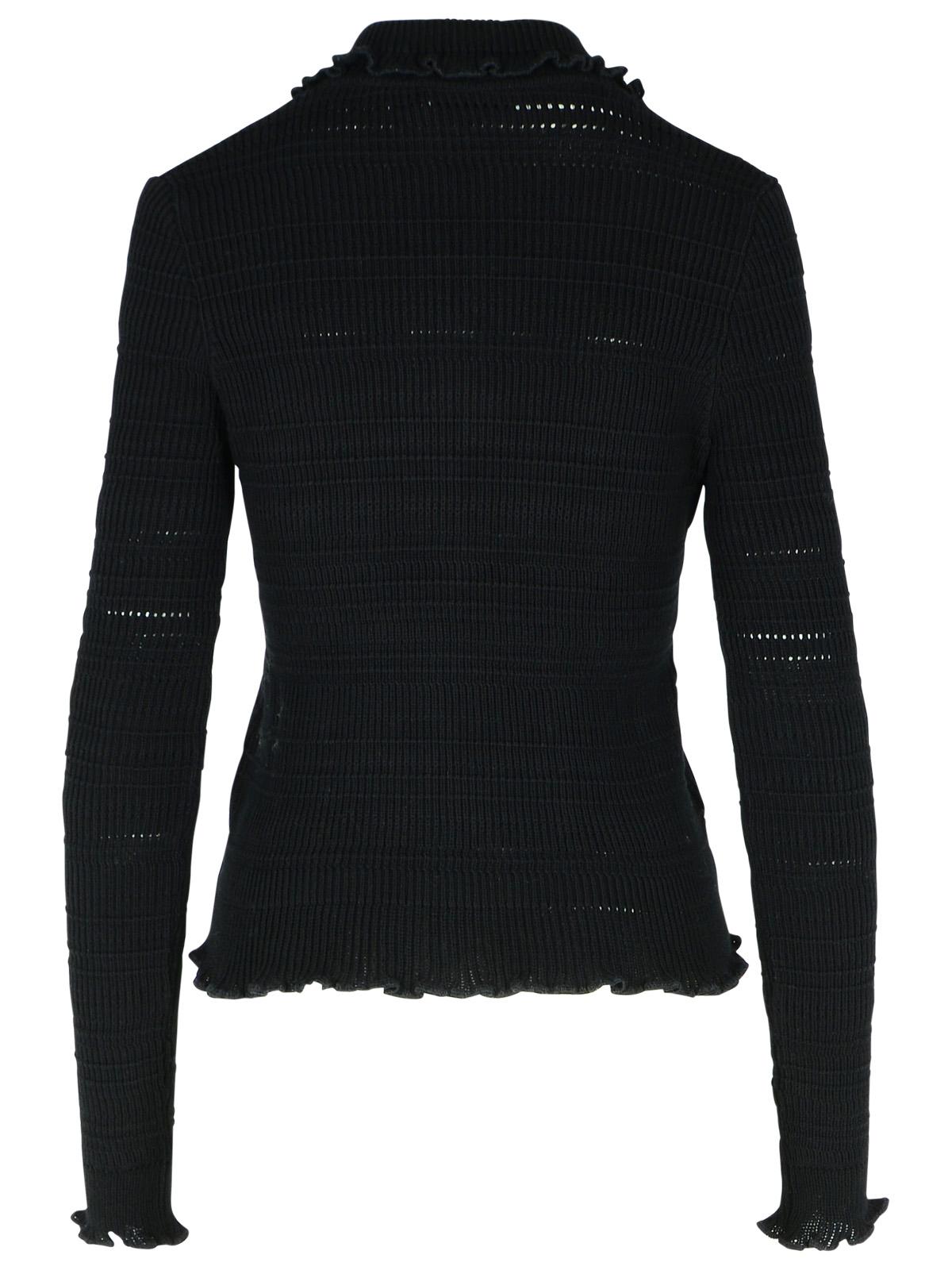Lanvin 'Ribbed' Black Cotton Cardigan Women LANVIN