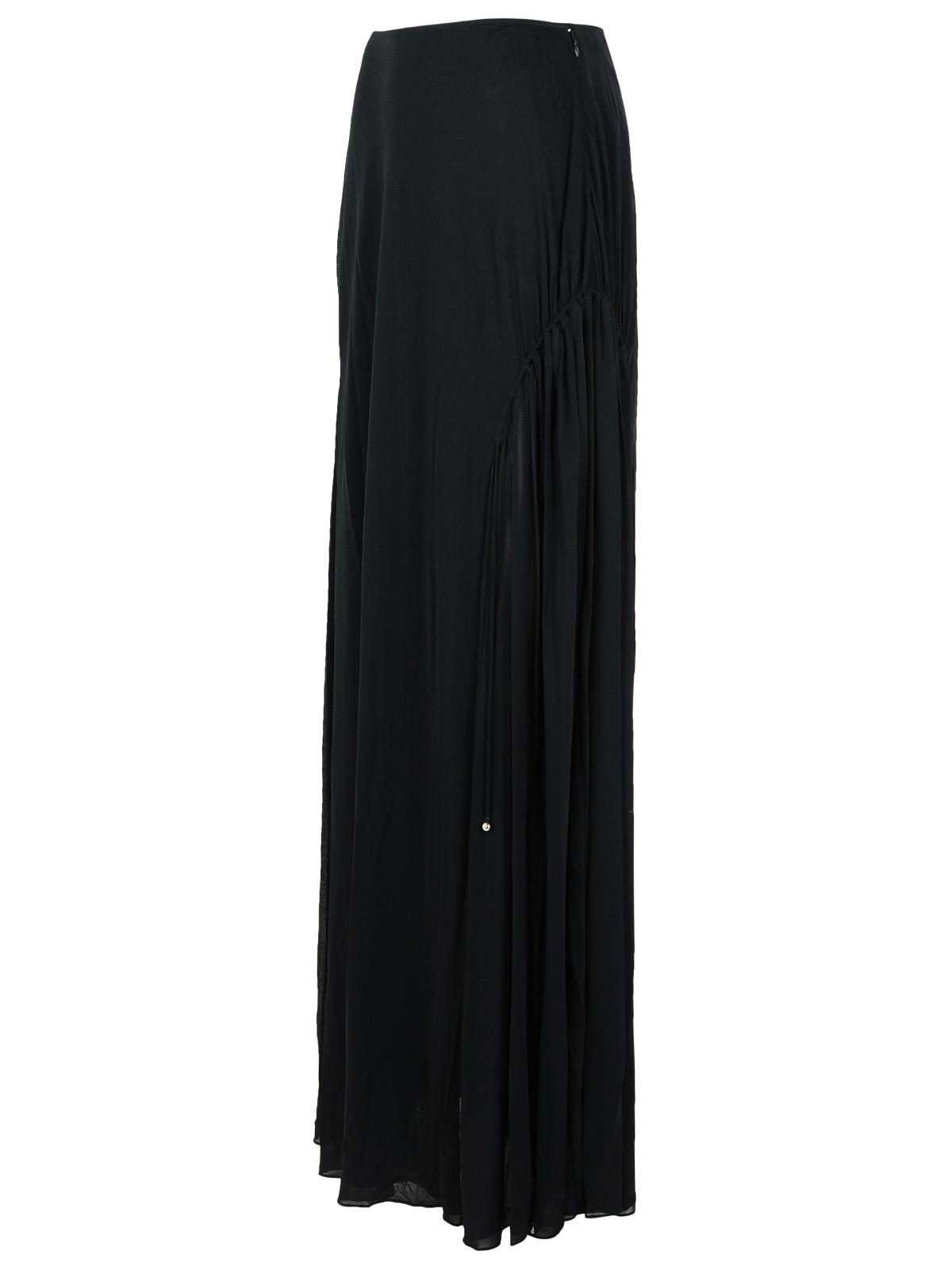 Lanvin 'Flared' Black Viscose Blend Skirt Women LANVIN