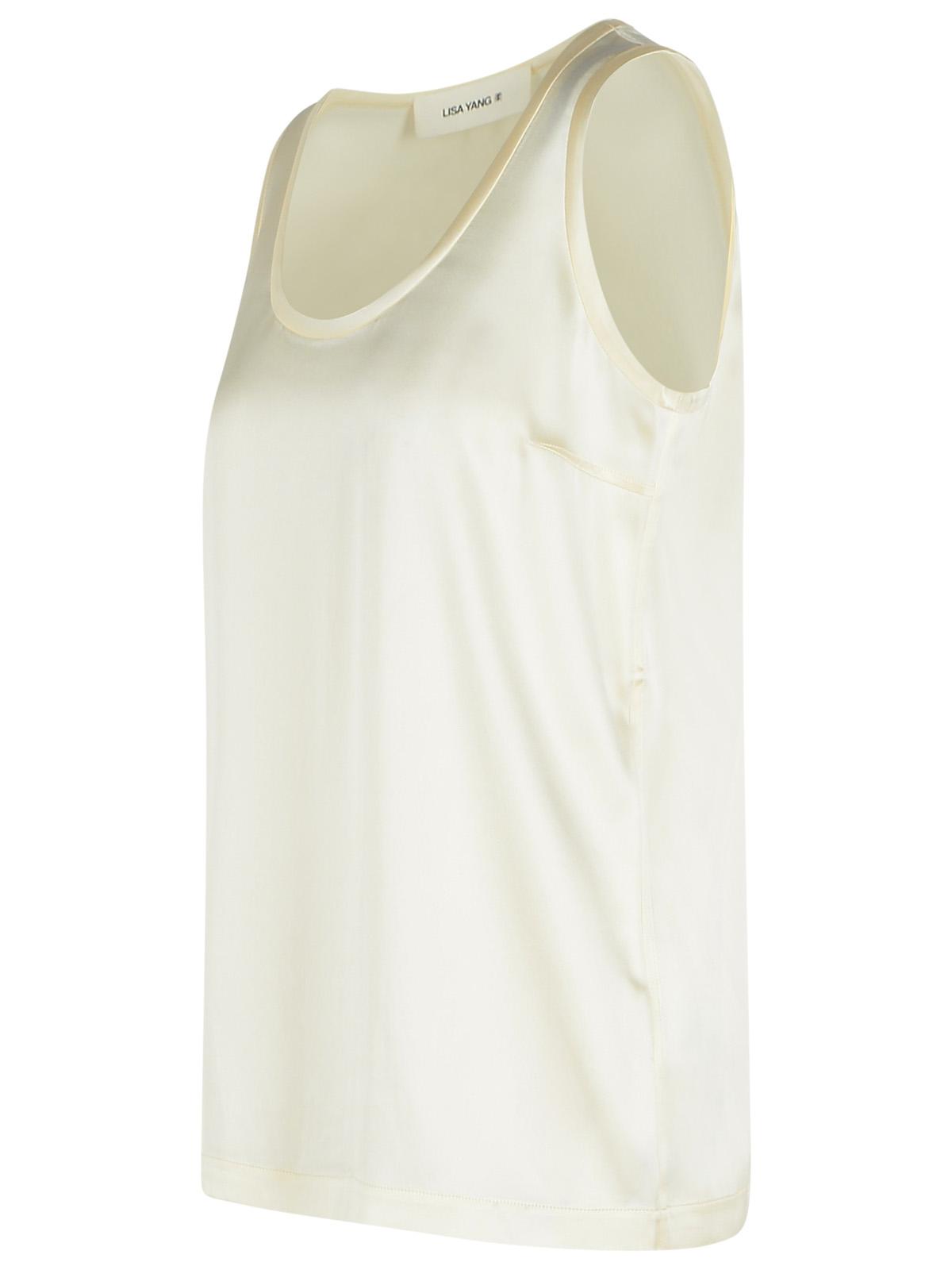 Lisa Yang 'Scoop' Ivory Silk Tank Top Women LISA YANG