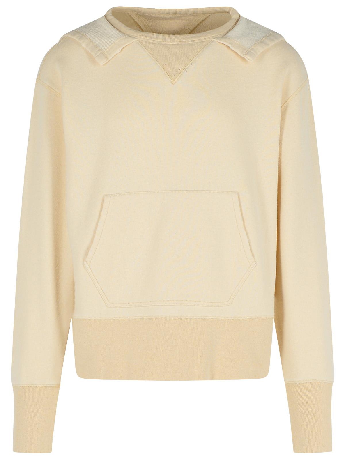 Maison Margiela 'Pilling' Cream Cotton Sweater Men MAISON MARGIELA
