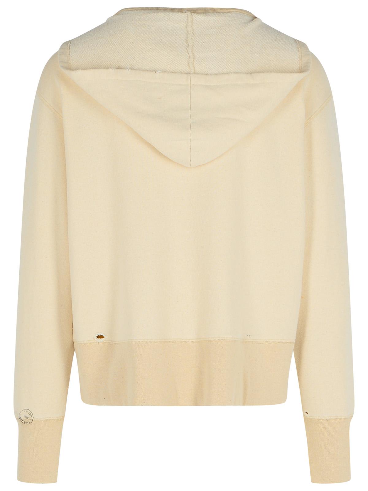 Maison Margiela 'Pilling' Cream Cotton Sweater Men MAISON MARGIELA