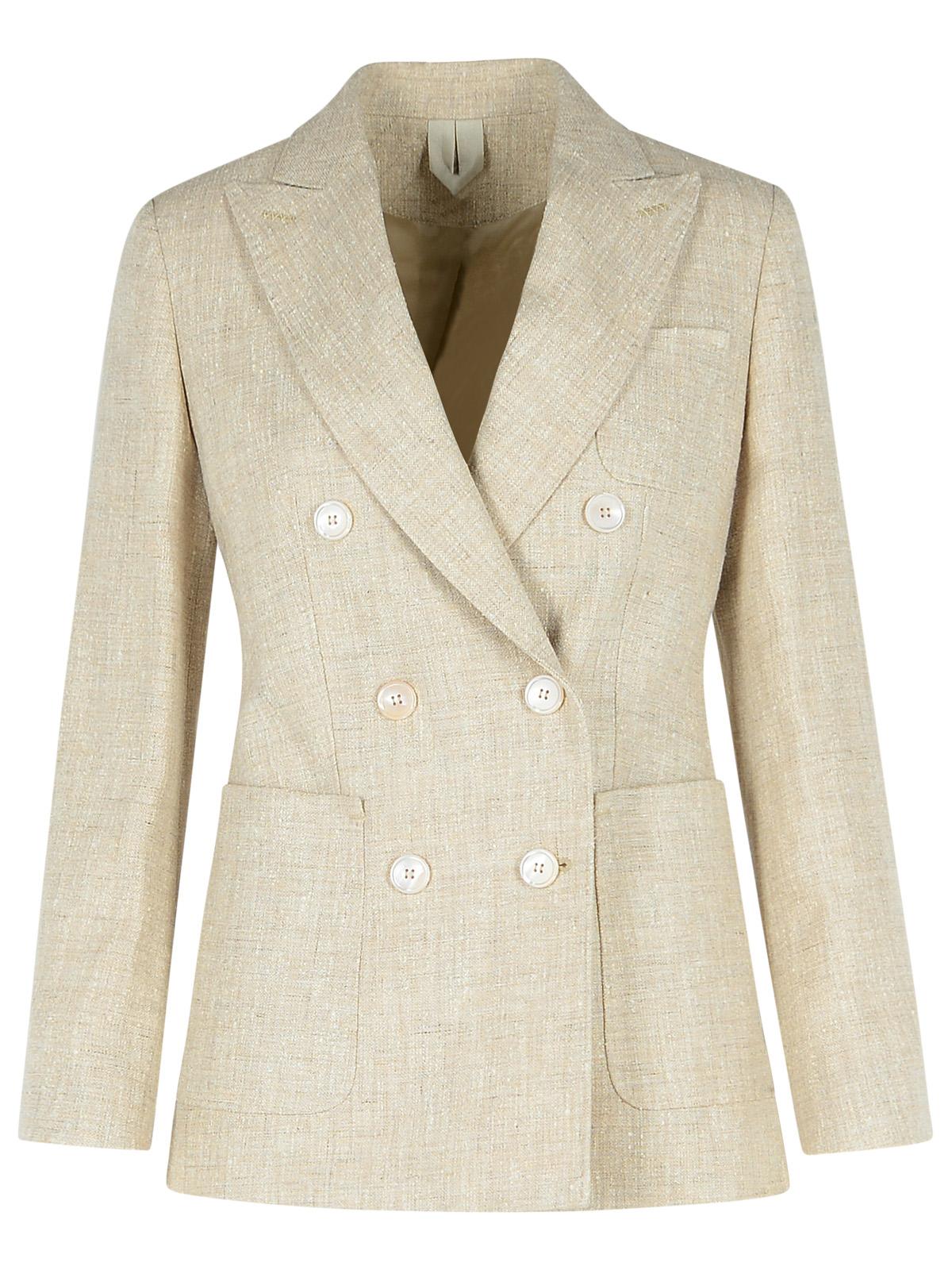 Max Mara Ivory Linen Blend Blazer Women MAX MARA