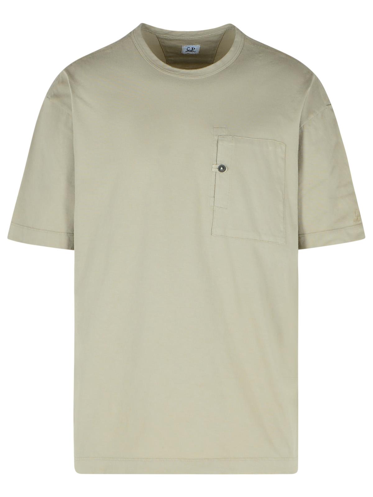 C.P. Company Beige Cotton T-Shirt Men C.P. COMPANY