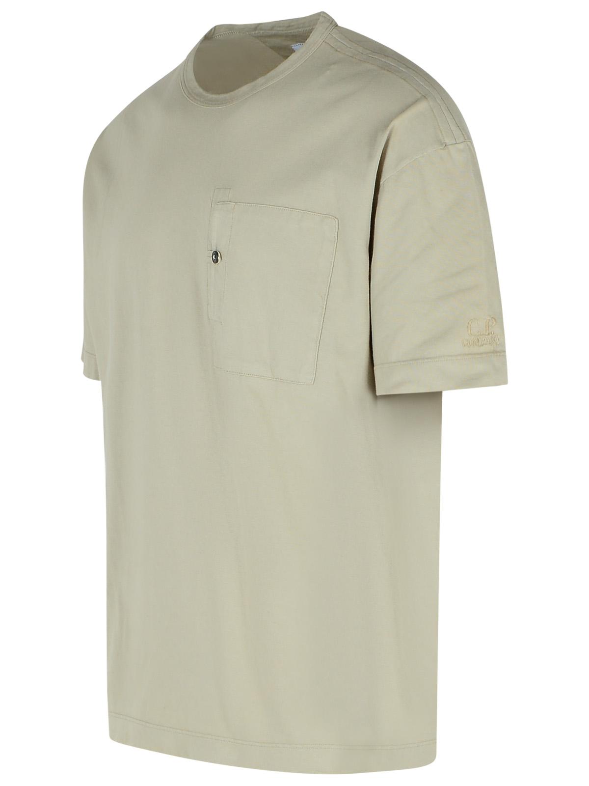 C.P. Company Beige Cotton T-Shirt Men C.P. COMPANY