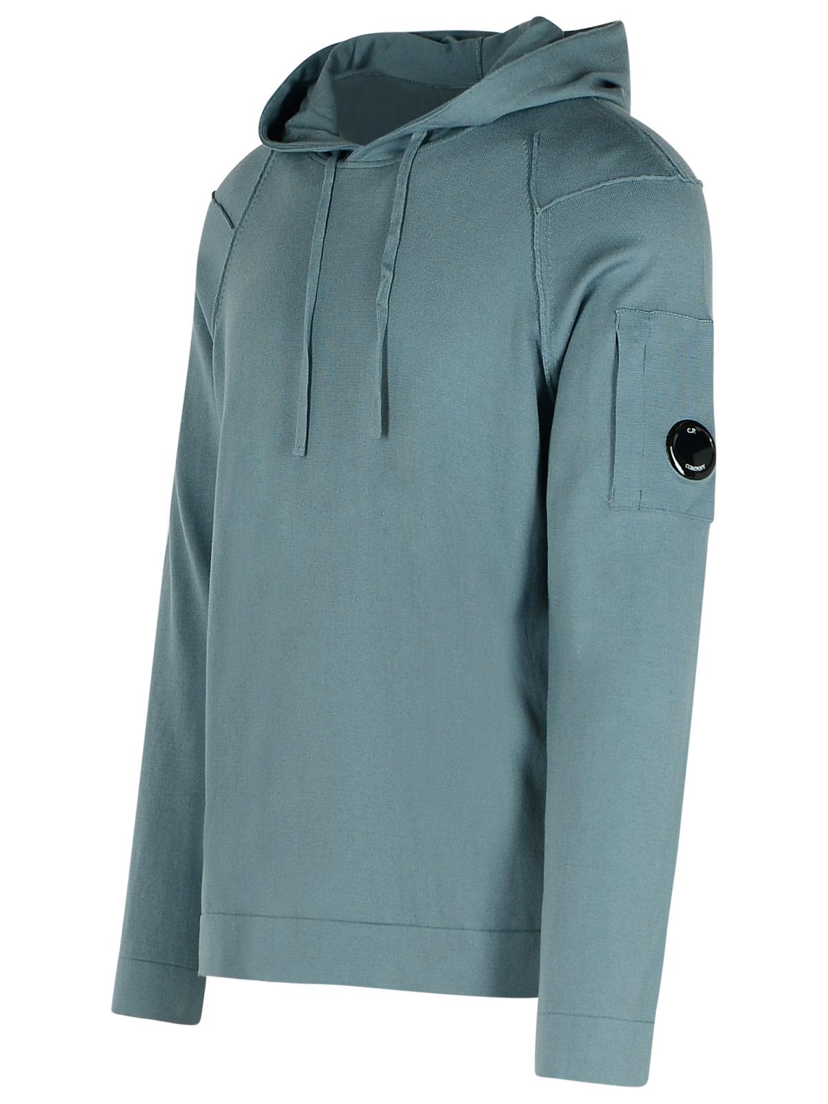 C.P. Company 'Lens' Light Blue Cotton Sweatshirt Men C.P. COMPANY
