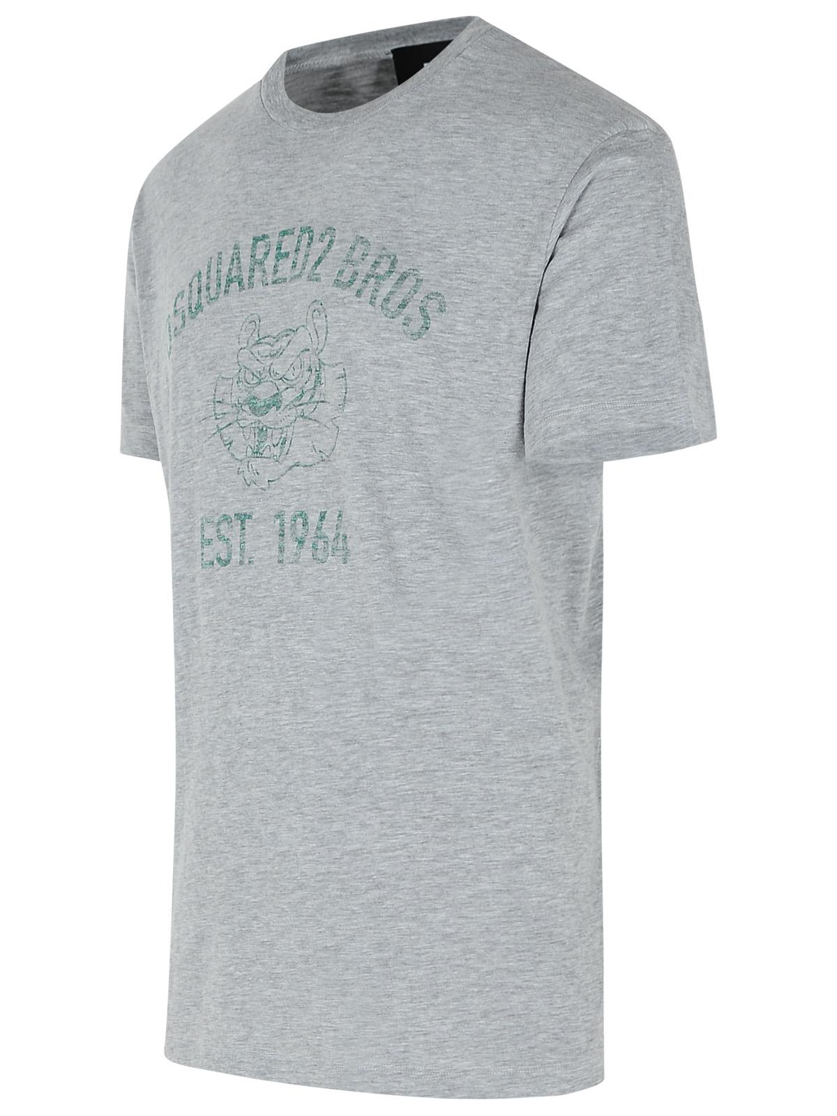 Dsquared2 Gray Cotton T-Shirt Men DSQUARED2