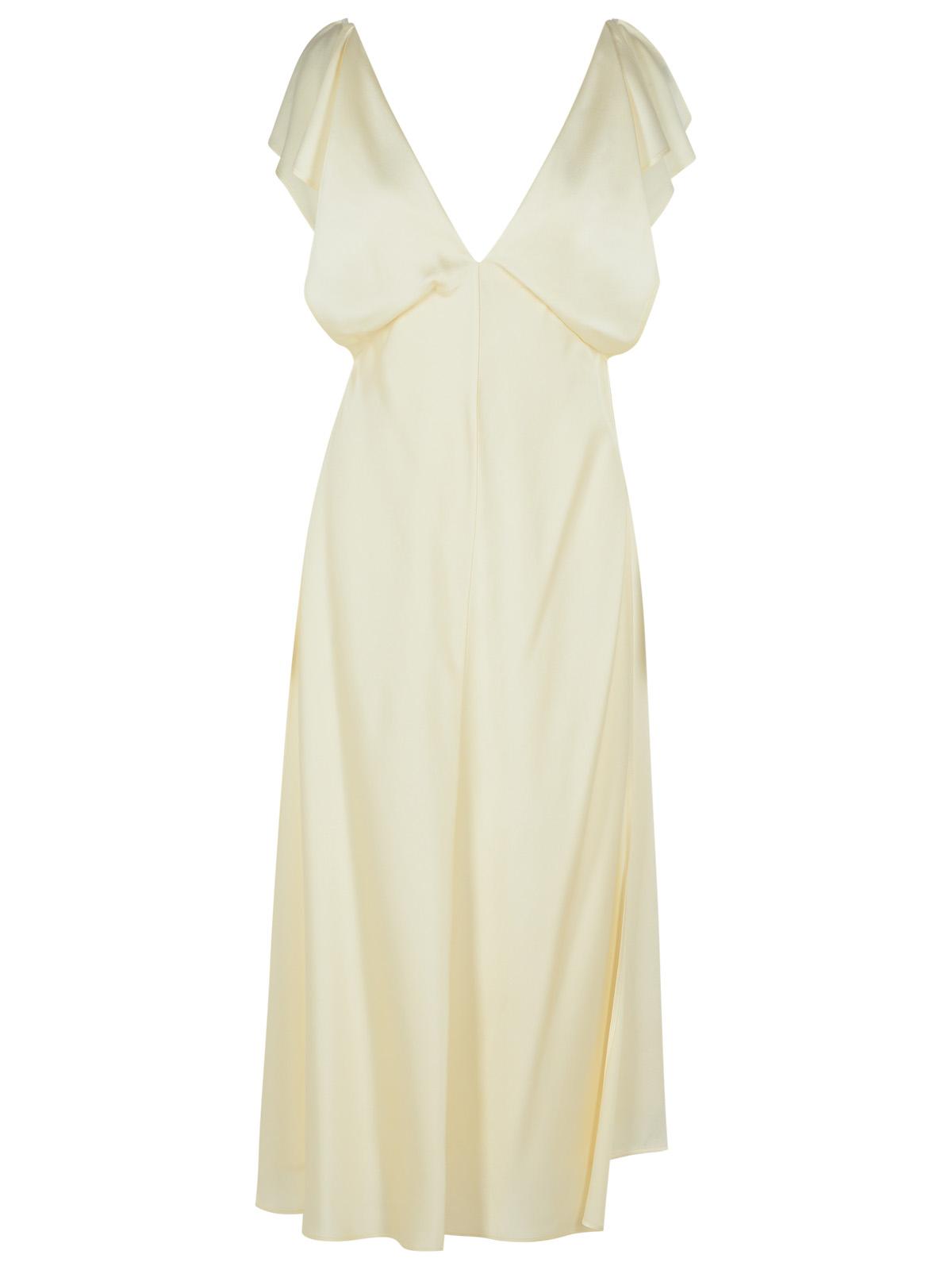 Jil Sander Ivory Viscose Blend Dress Women JIL SANDER