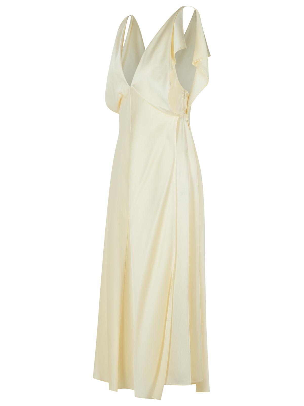 Jil Sander Ivory Viscose Blend Dress Women JIL SANDER