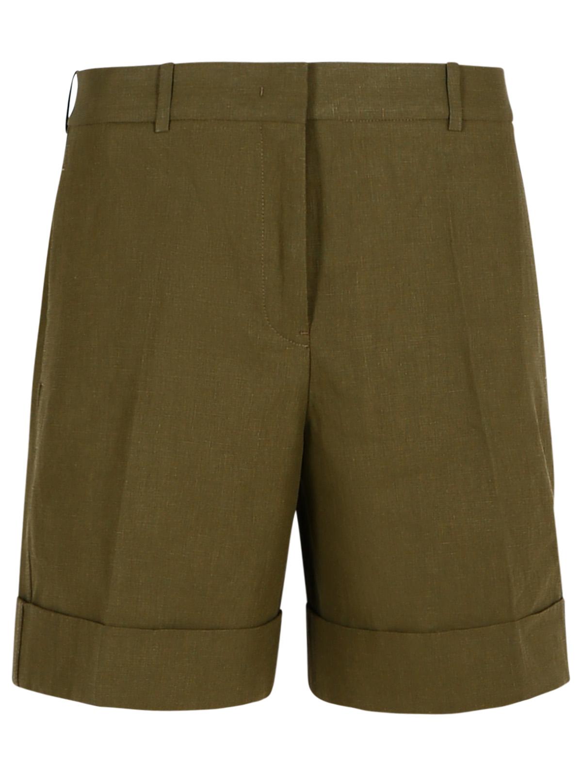 Jil Sander Green Linen Shorts Women JIL SANDER