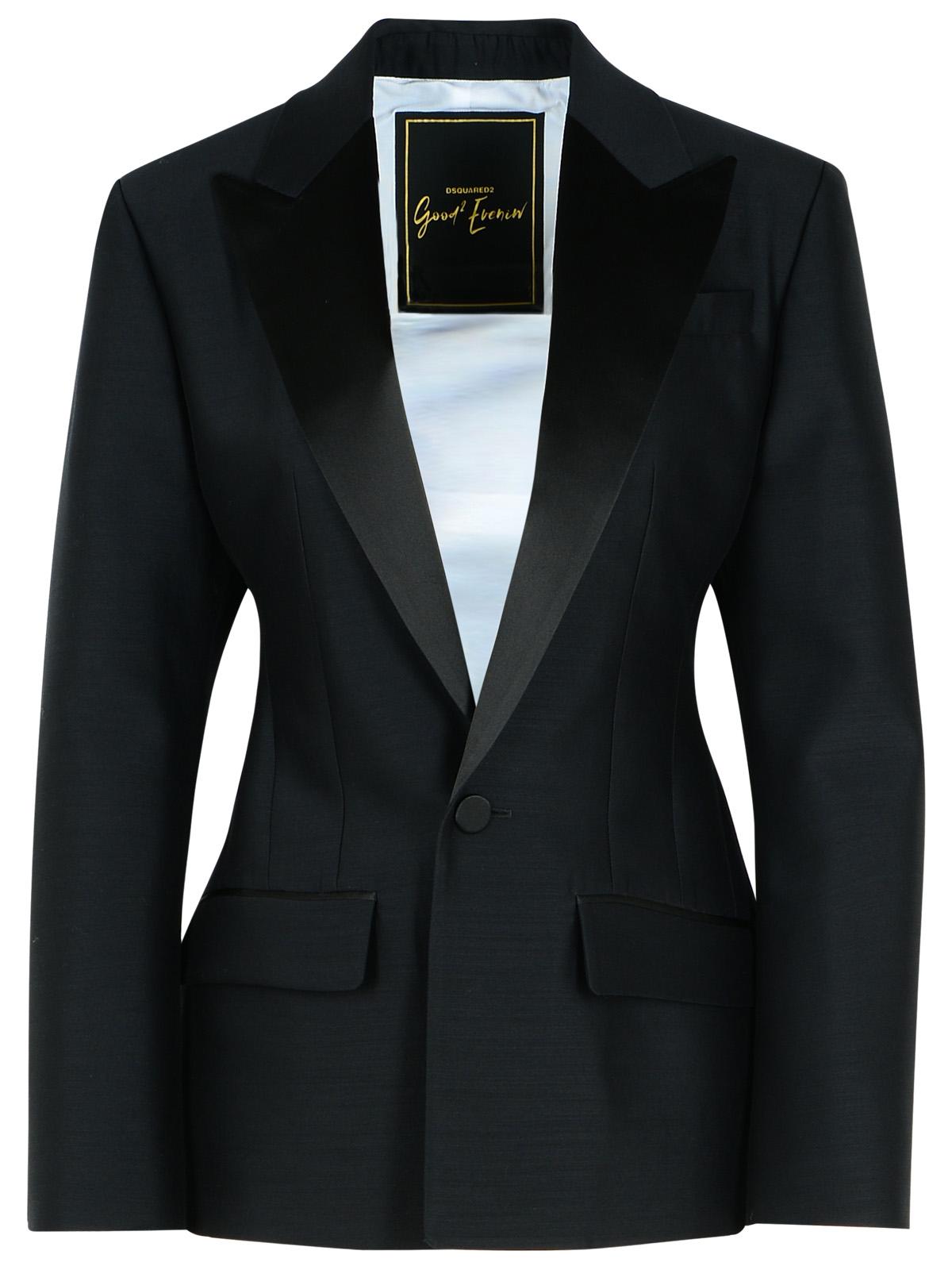 Dsquared2 'Dan' Black Virgin Wool Blend Blazer Women DSQUARED2