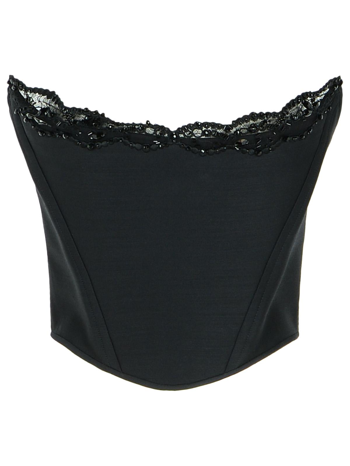 Dsquared2 'Paris' Black Virgin Wool Blend Corset Women DSQUARED2