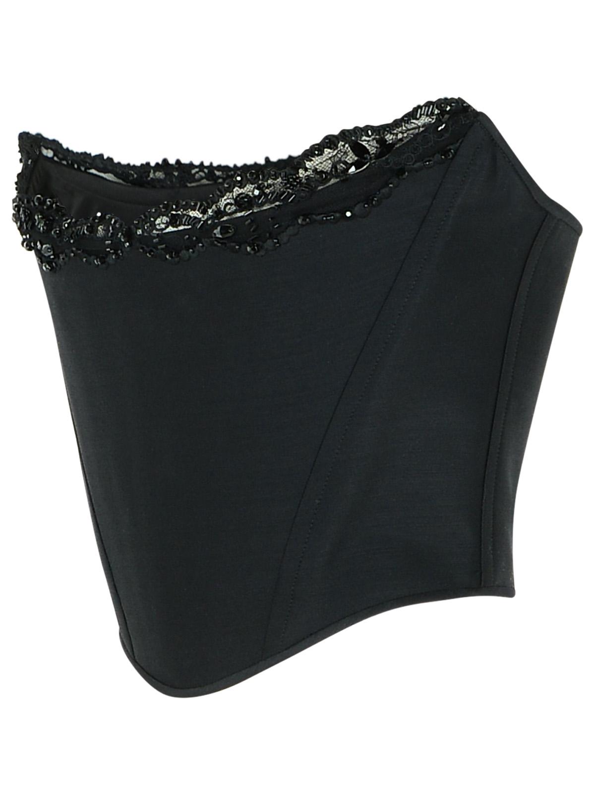Dsquared2 'Paris' Black Virgin Wool Blend Corset Women DSQUARED2