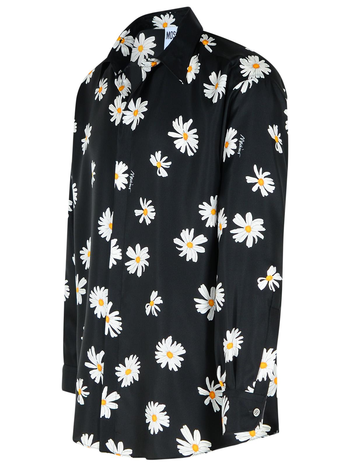 Moschino Black Silk Shirt Men MOSCHINO