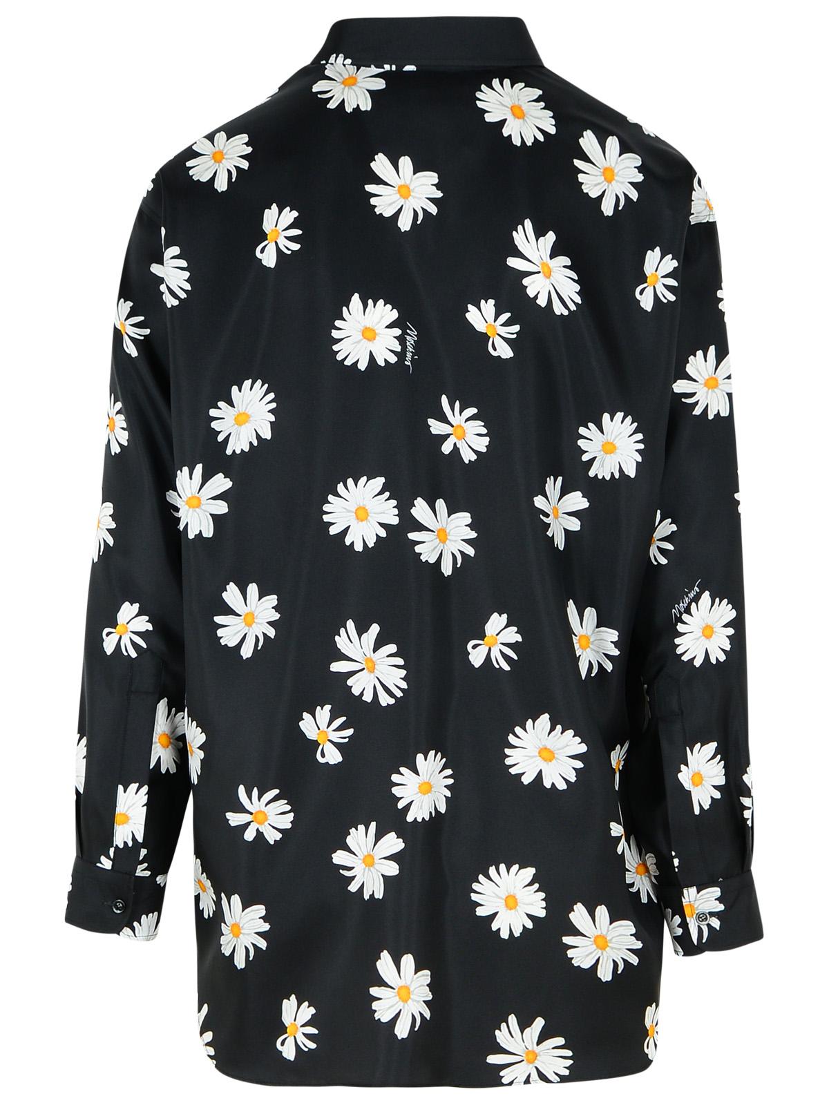 Moschino Black Silk Shirt Men MOSCHINO