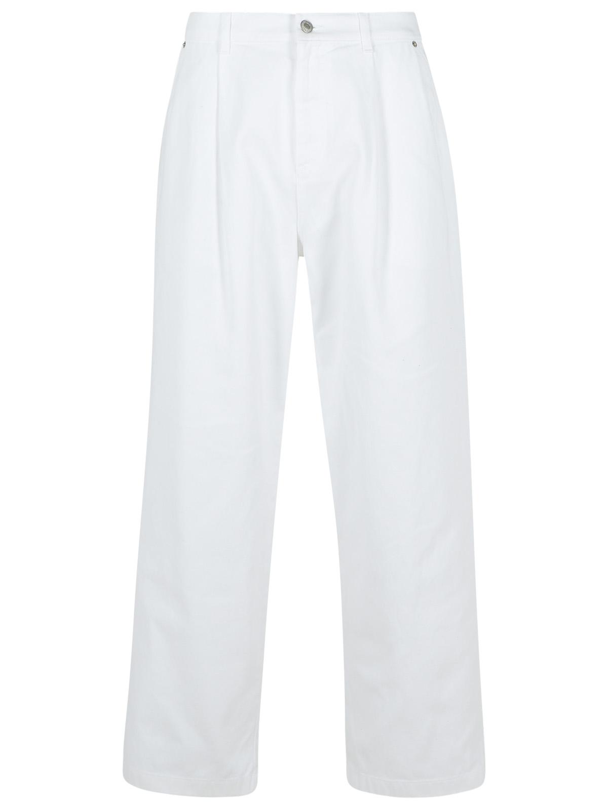 Moschino White Cotton Pants Men MOSCHINO