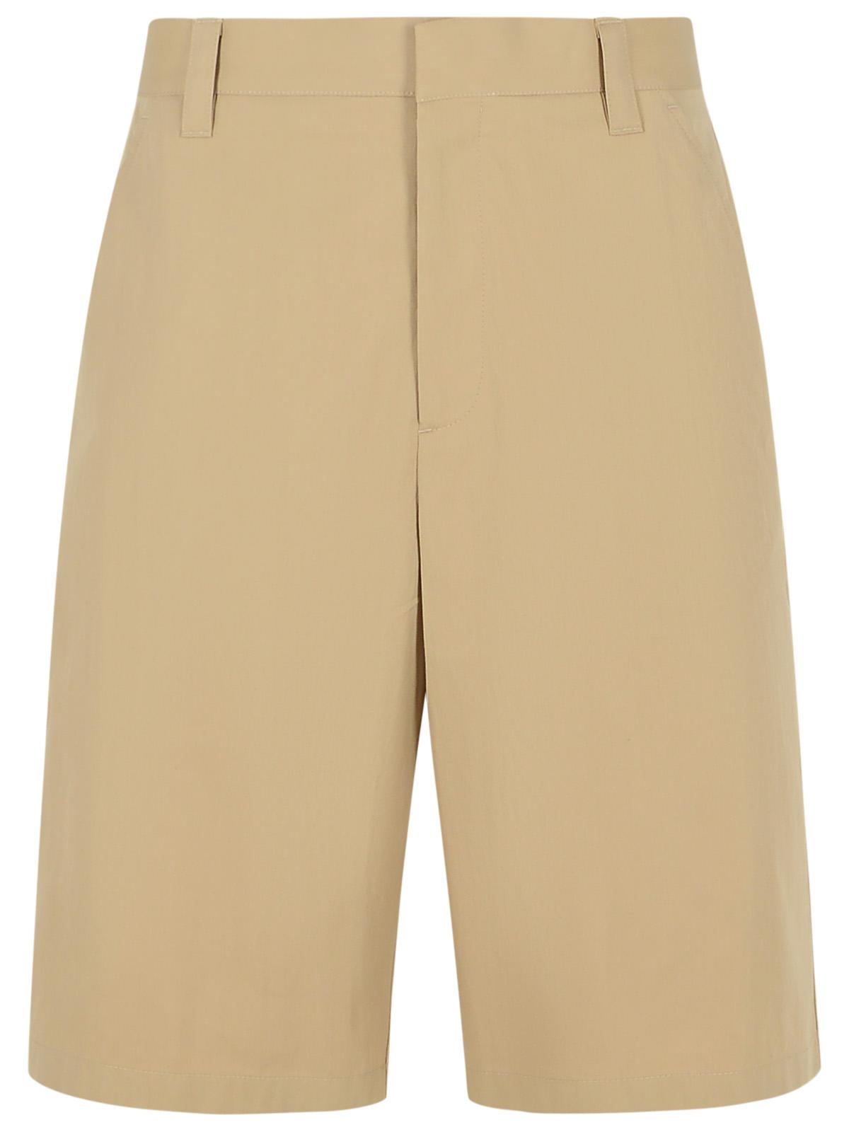 Moschino Beige Cotton Blend Bermuda Shorts Men MOSCHINO