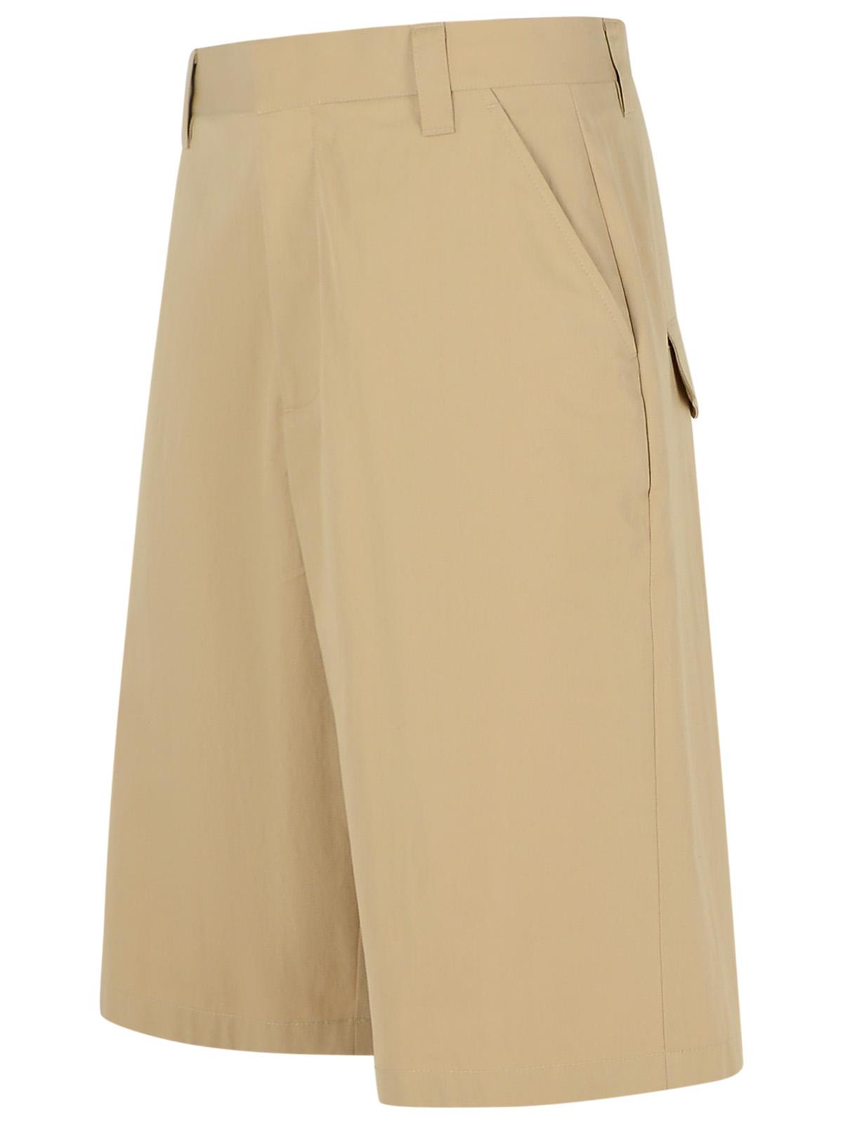 Moschino Beige Cotton Blend Bermuda Shorts Men MOSCHINO