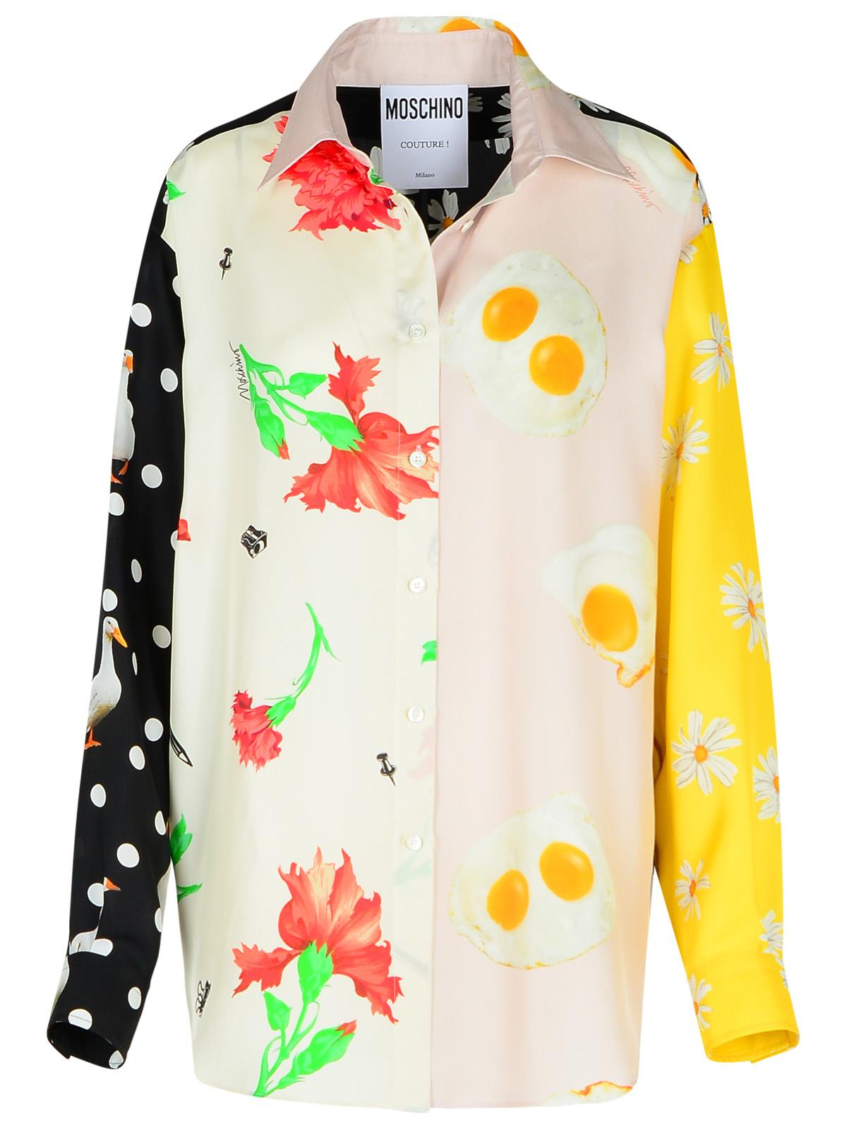 Moschino 'Patchwork' Multicolor Silk Shirt Women MOSCHINO