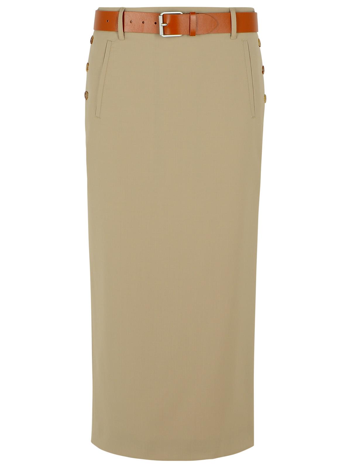 Moschino Beige Virgin Wool Skirt Women MOSCHINO
