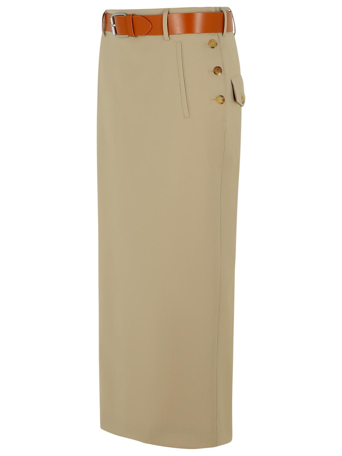 Moschino Beige Virgin Wool Skirt Women MOSCHINO
