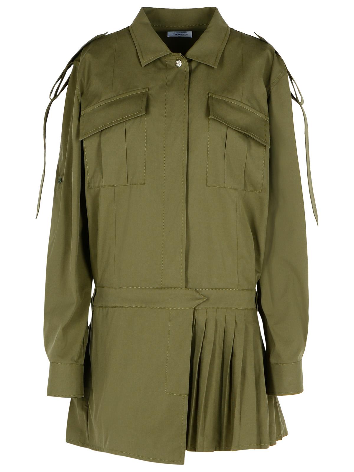Off-White 'Savana' Green Cotton Dress Women OFF-WHITE