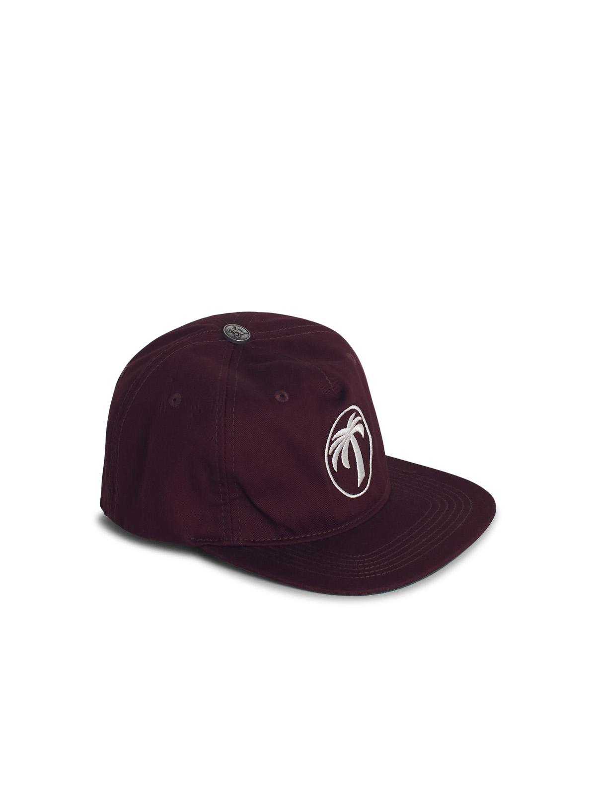 Palm Angels Oval' Burgundy Cotton Cap Men PALM ANGELS