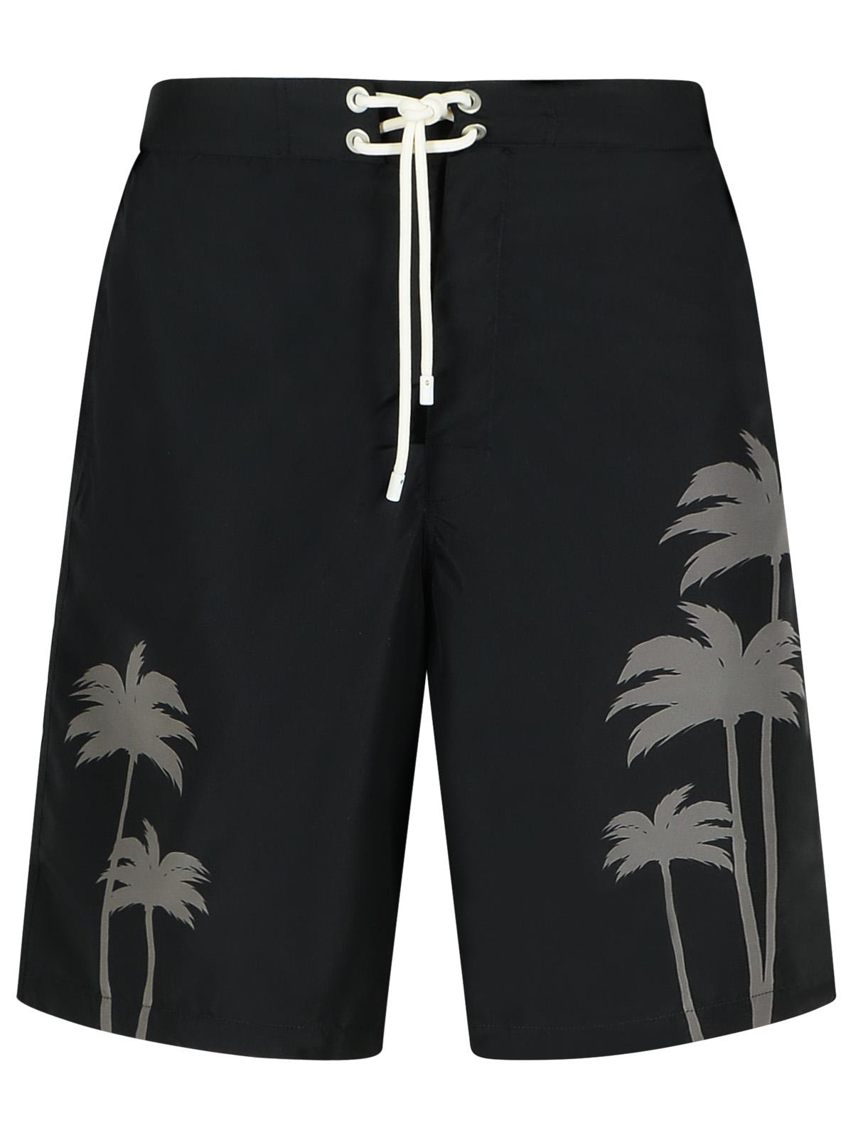 Palm Angels 'Palms' Black Polyester Swimsuit Men PALM ANGELS