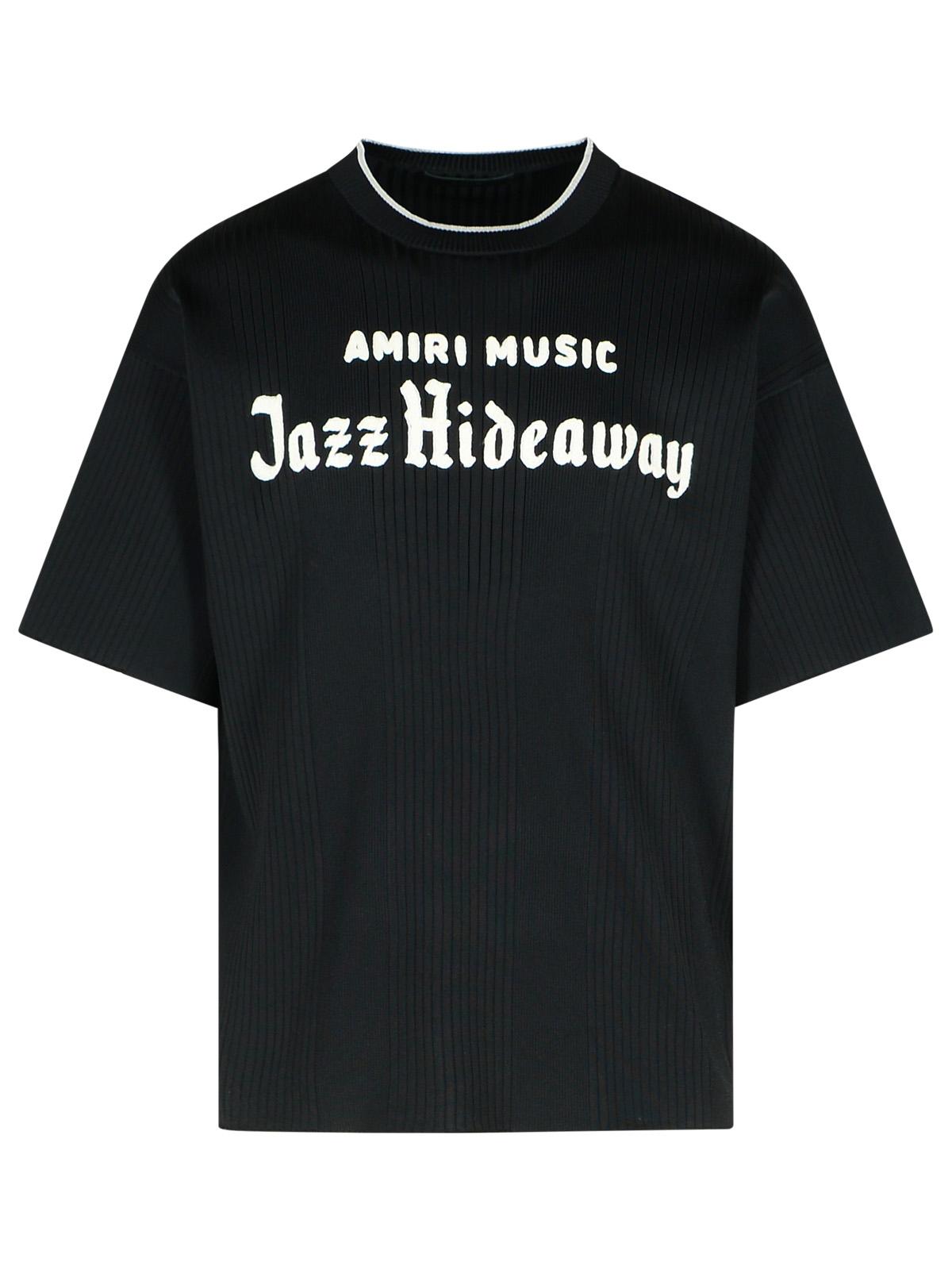 Amiri 'Jazz' Black Viscose Blend T-Shirt Men AMIRI