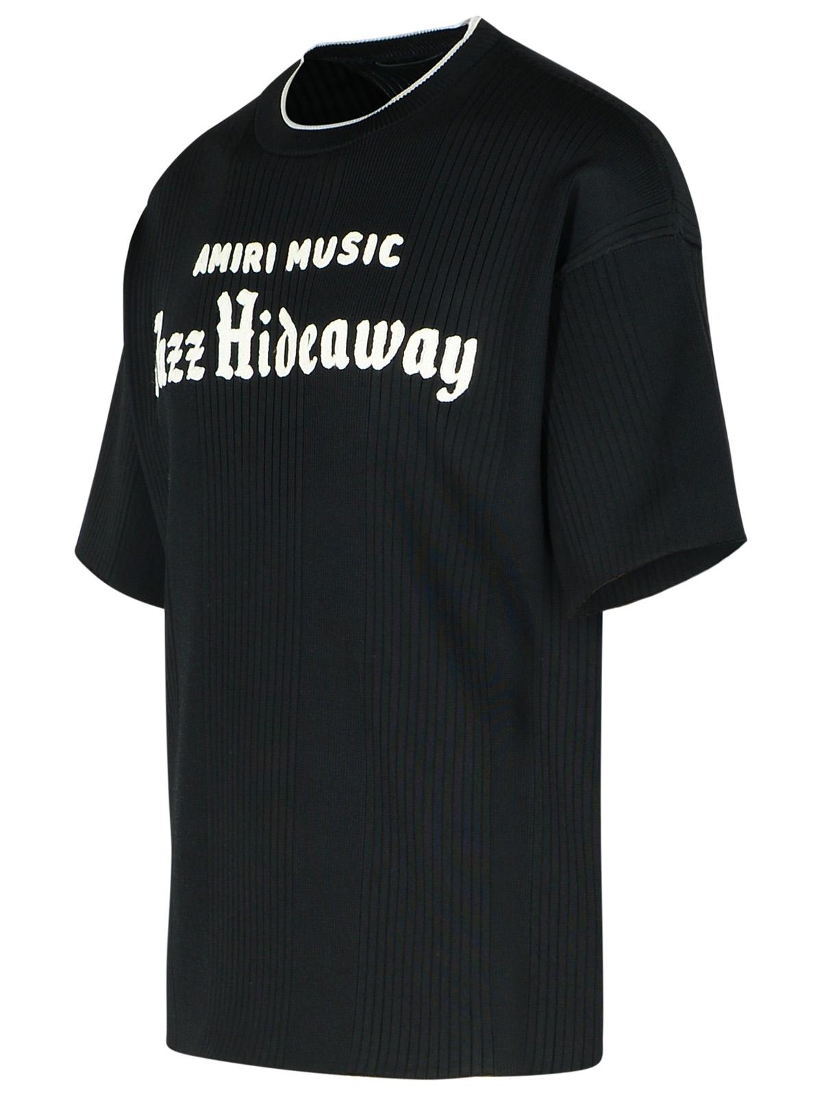 Amiri 'Jazz' Black Viscose Blend T-Shirt Men AMIRI