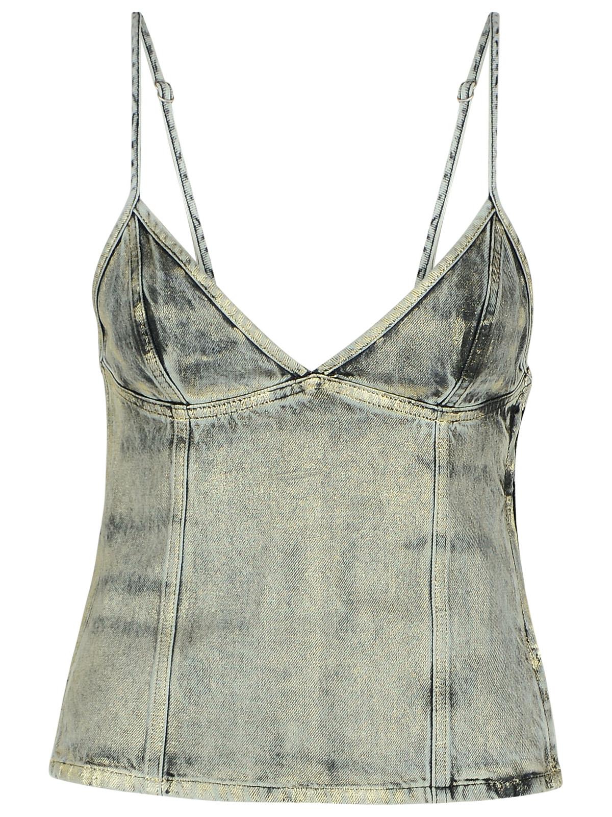 Diesel 'Fulsy' Silver Denim Tank Top Women DIESEL