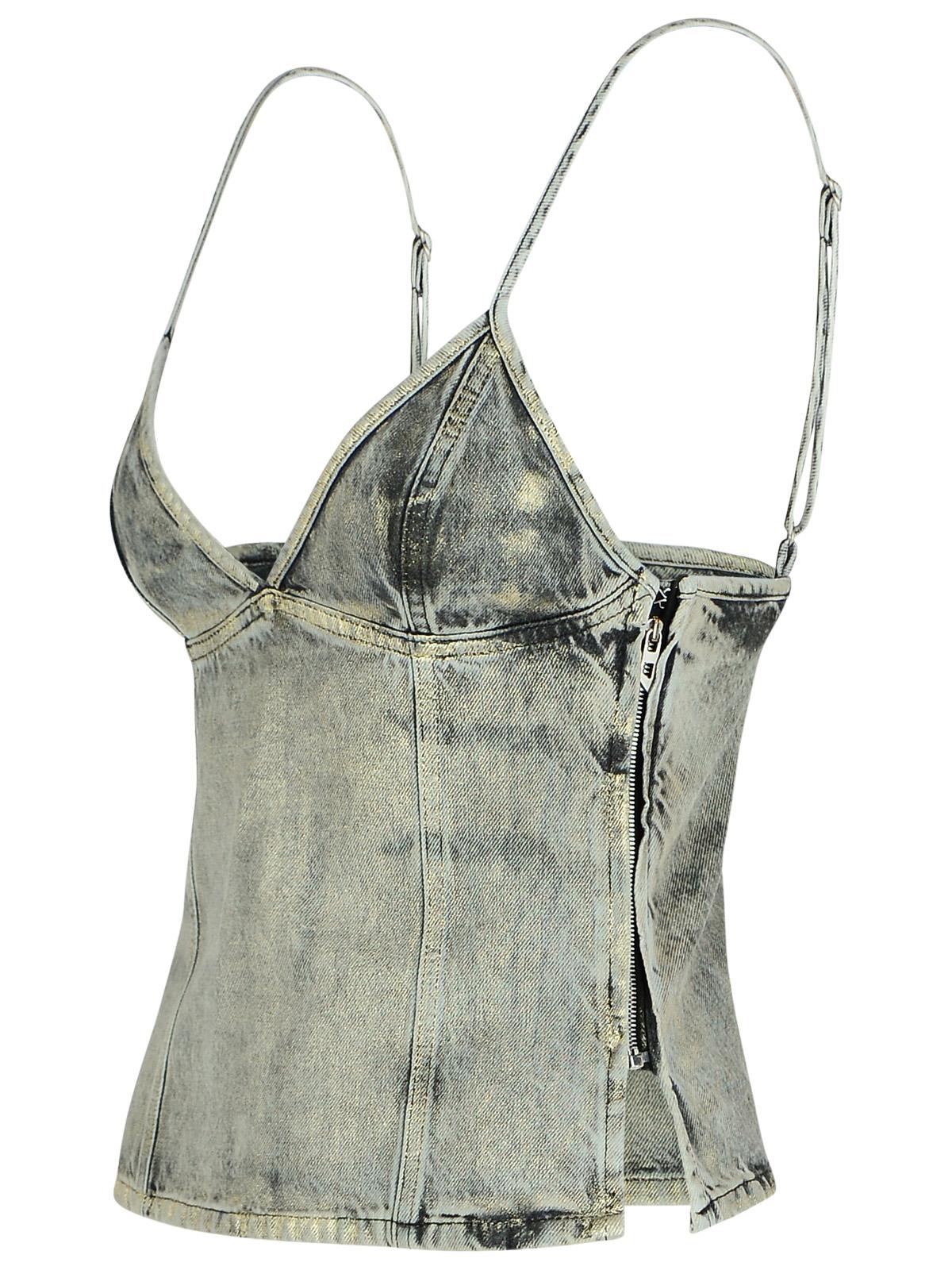 Diesel 'Fulsy' Silver Denim Tank Top Women DIESEL